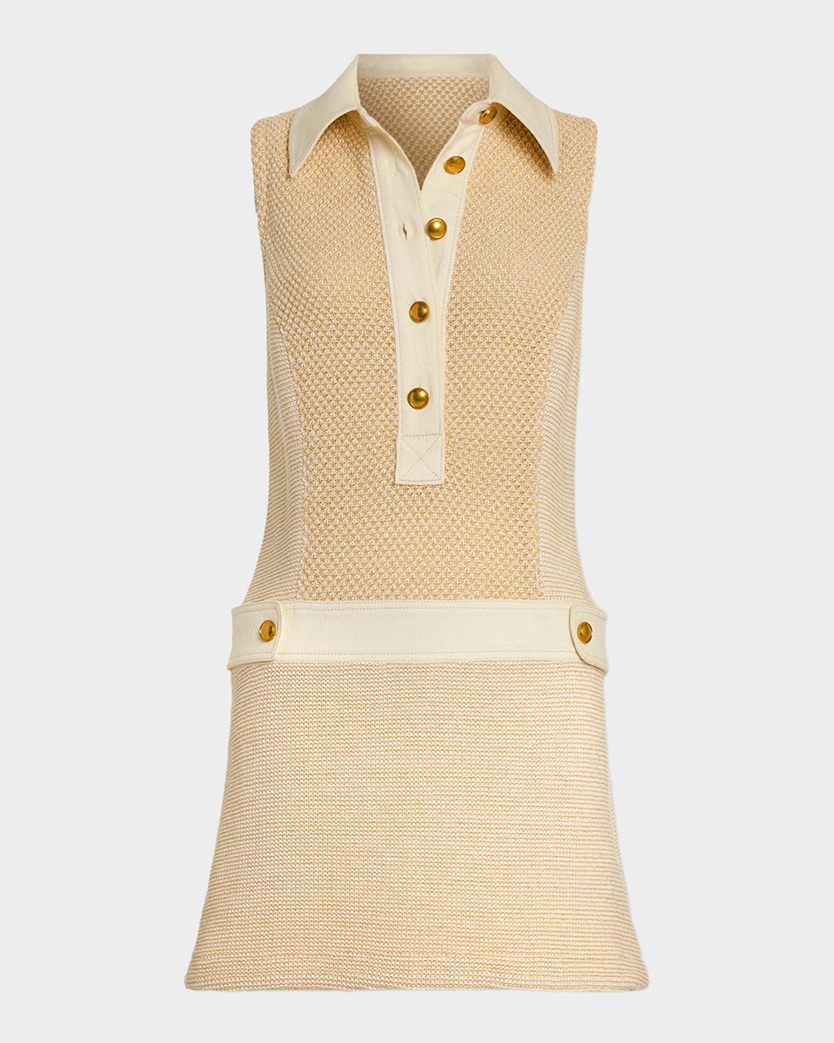 Ramy Brook Sarah Cotton Lurex Tweed Sleeveless Mini Dress