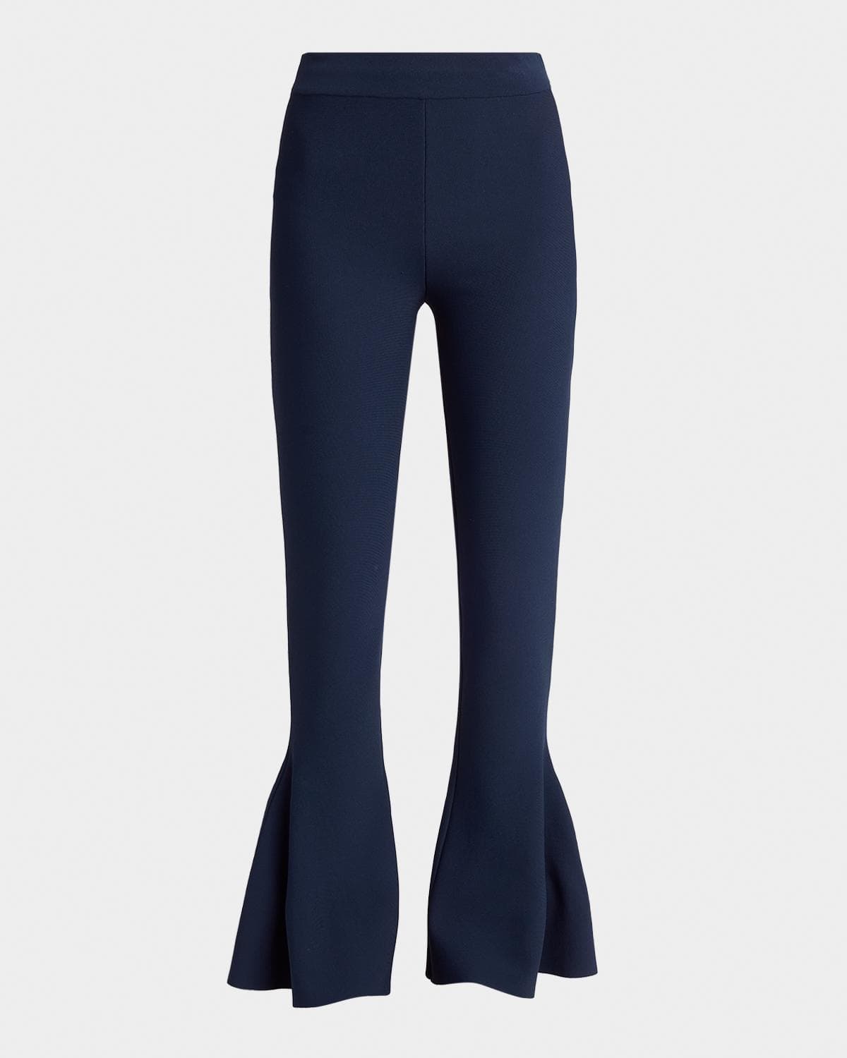 Stella McCartney Compact Knit Peplum Flare Pants