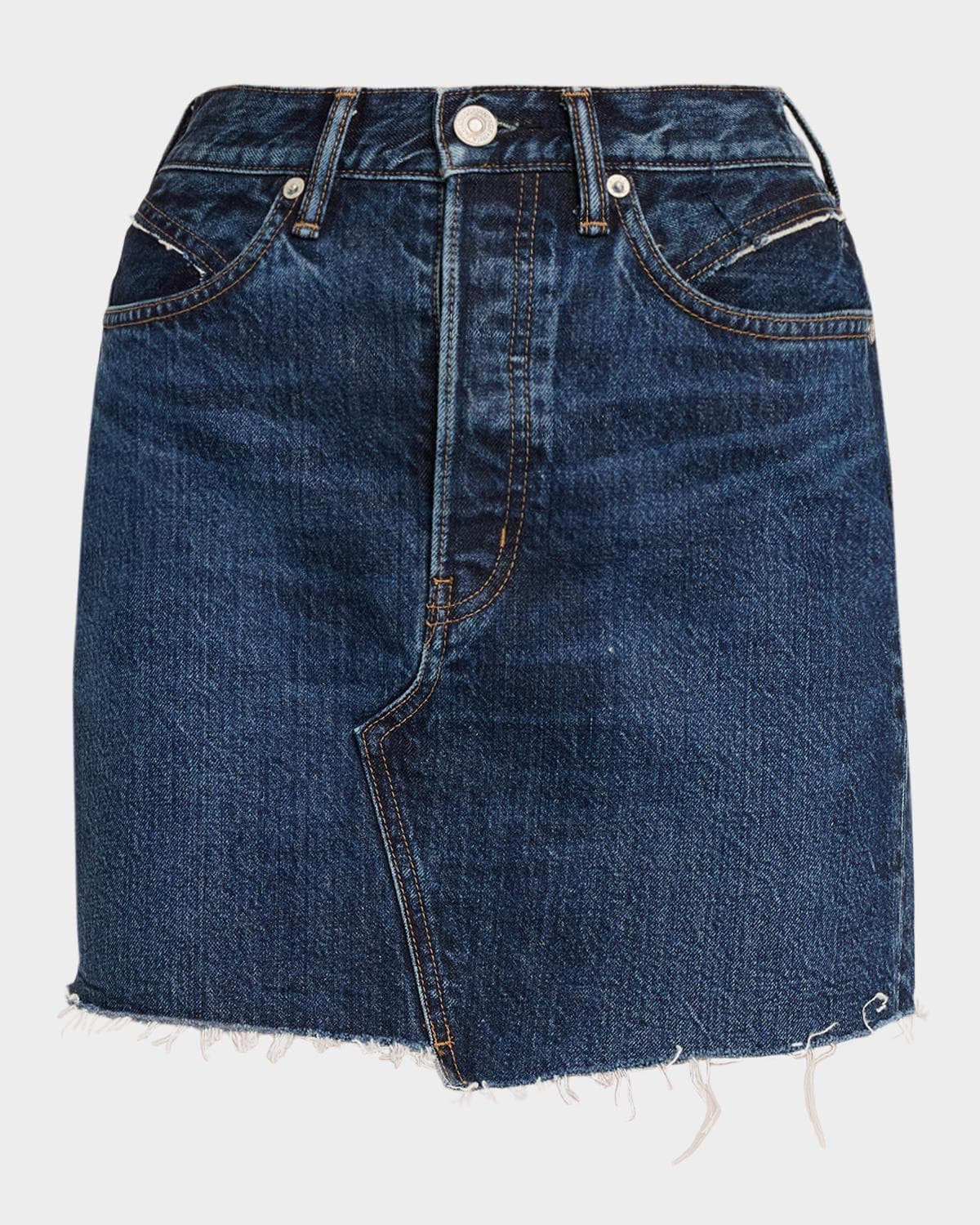 MOUSSY VINTAGE Duxbury Western Denim Mini Skirt