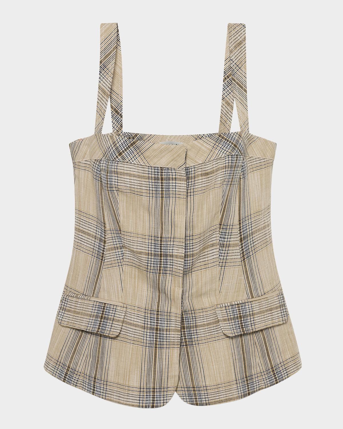 SIMKHAI Jessie Plaid Vest
