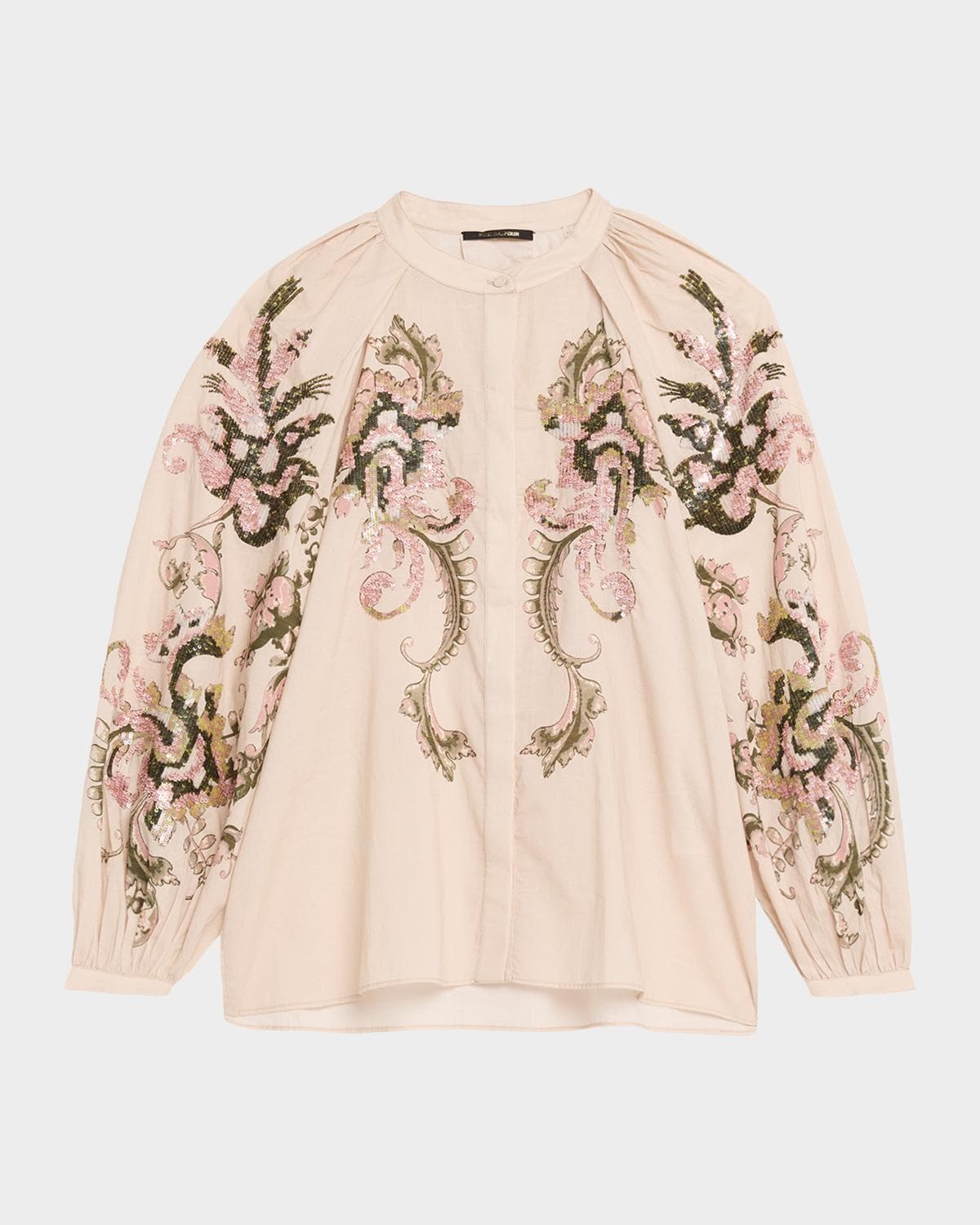 Kobi Halperin Heidi Sequin Floral-Print Blouse