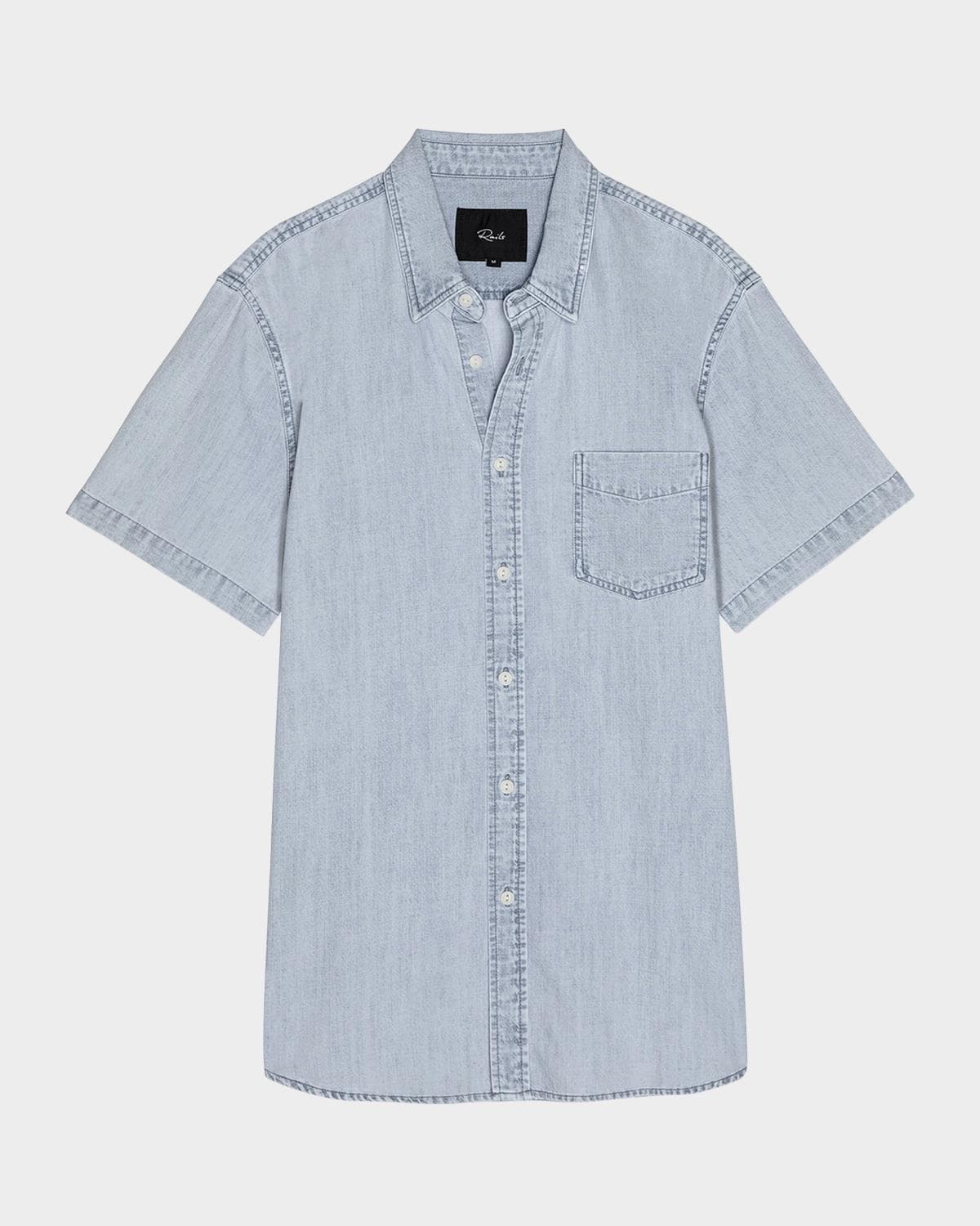 Rails Men's Short-Sleeve Penn Shirt in Light Wash