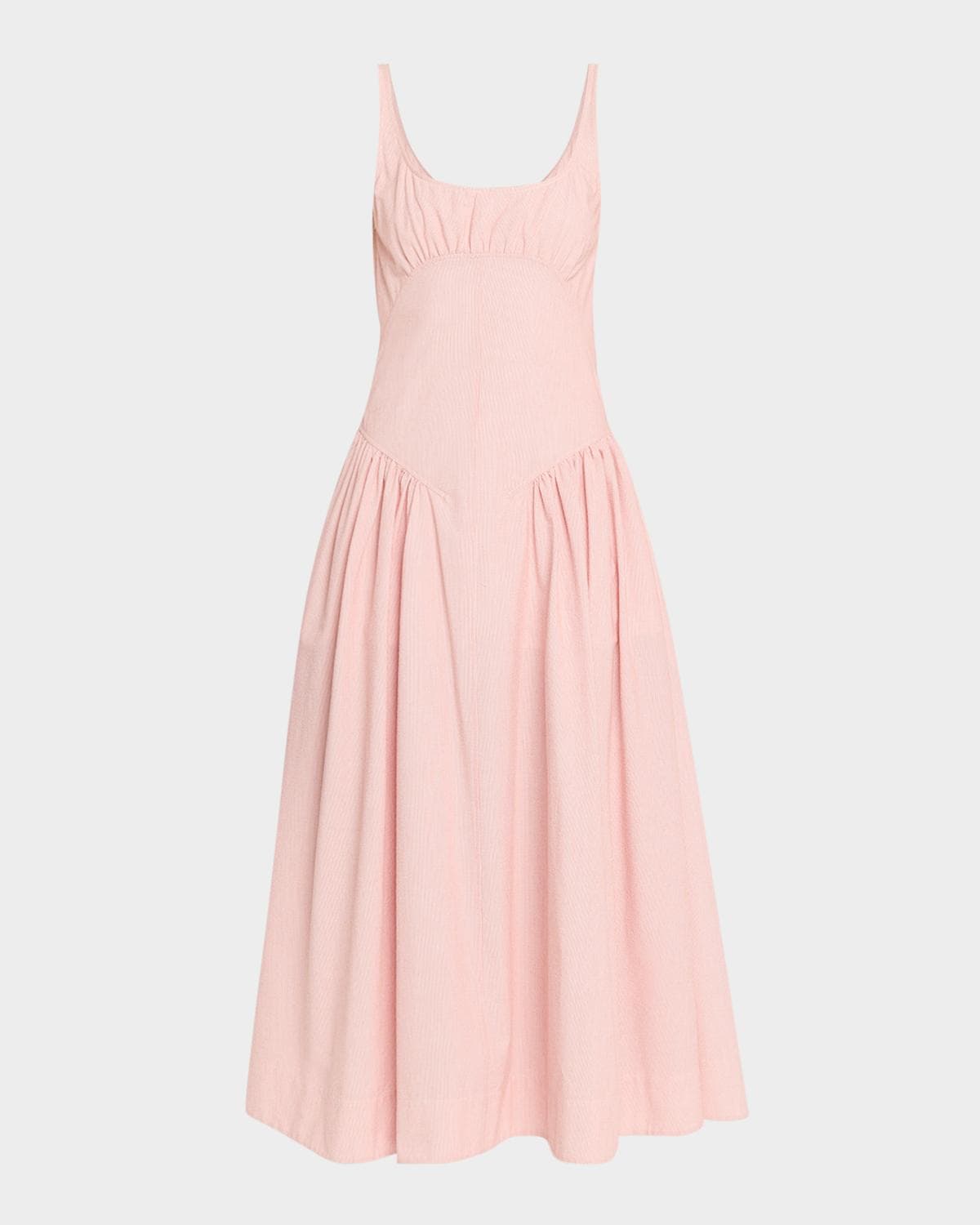 Proenza Schouler White Label Solira Seersucker Fit-&-Flare Midi Dress