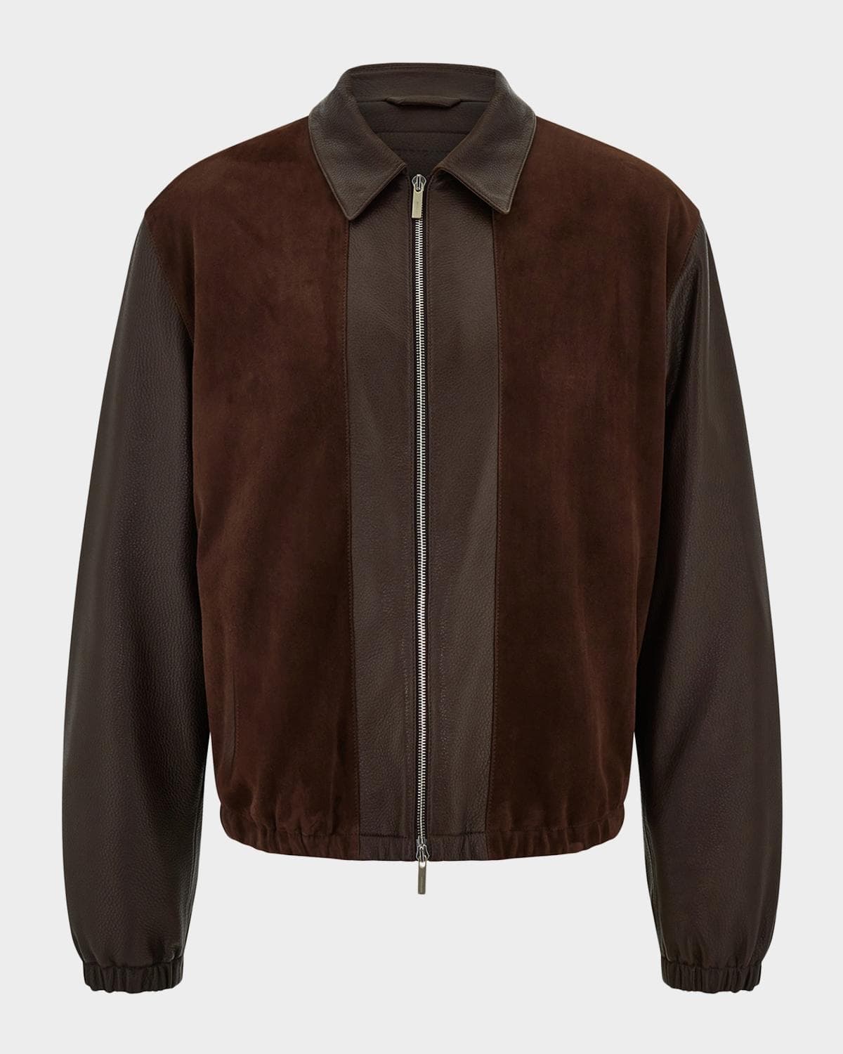 FERRAGAMO Men's Deerskin Leather and Suede Blouson