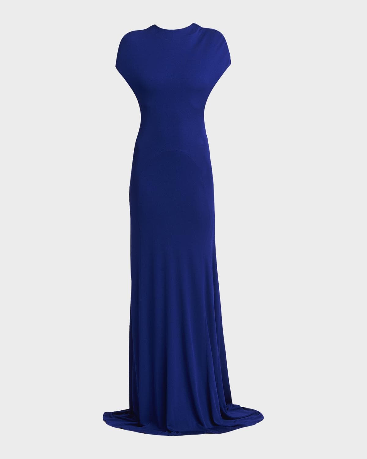 TOM FORD Cap-Sleeve Backless Trumpet Gown
