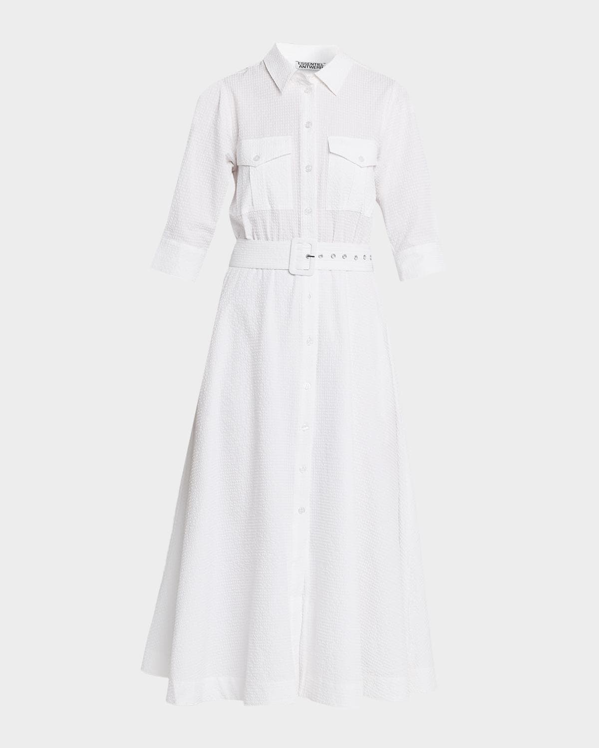 Essentiel Antwerp Jizo Belted Midi Shirtdress