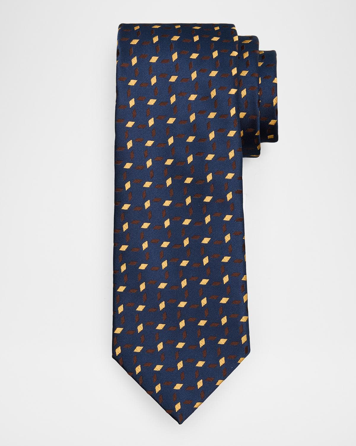 Charvet Men's Diamond Crisscross Jacquard Silk Tie