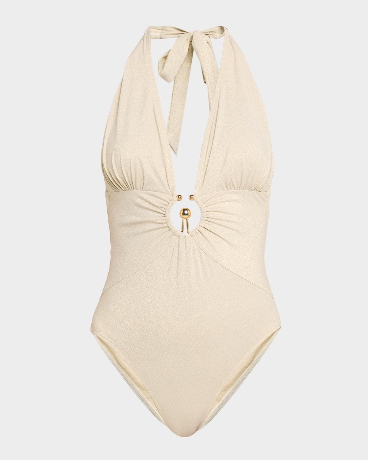 Kobi Halperin Devin Ring Halter One-Piece Swimsuit