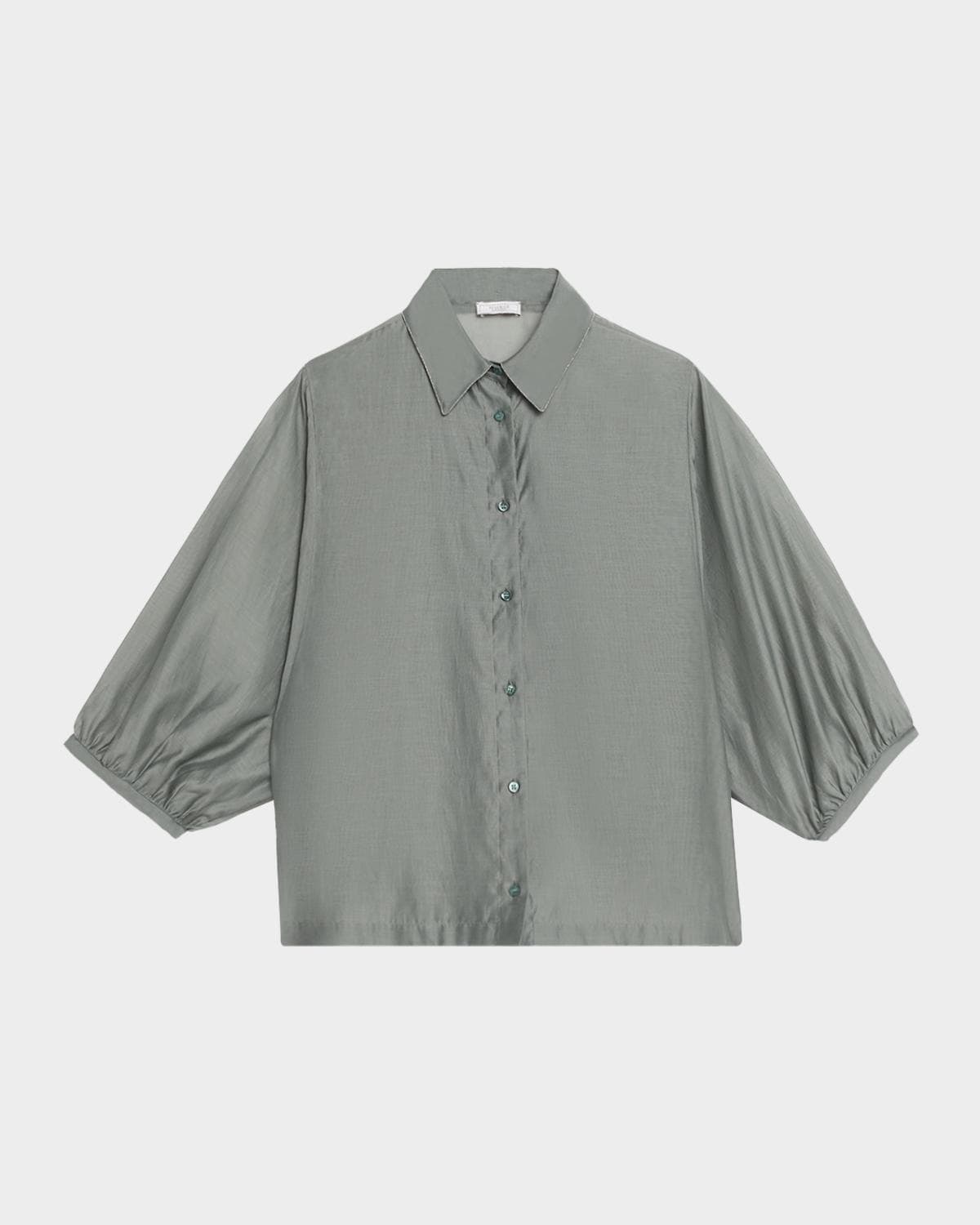Peserico Semi-Sheer Cotton-Silk Shirt