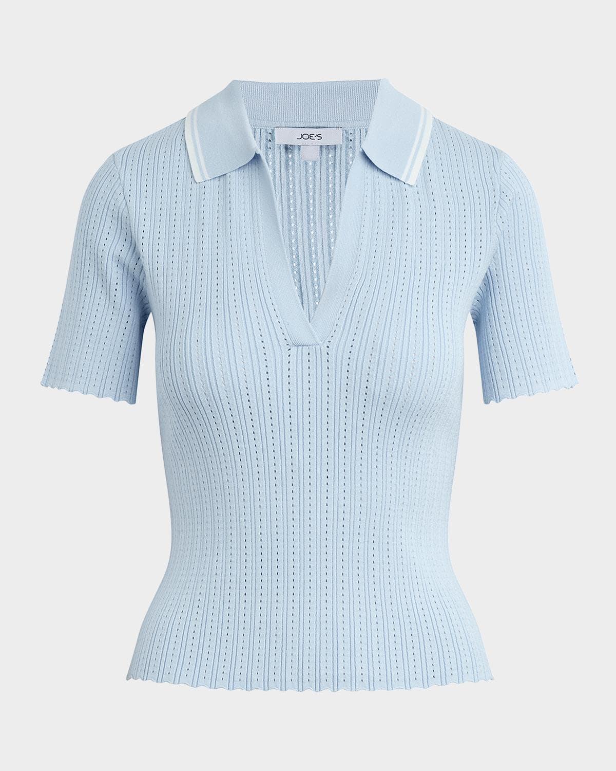 Joe's Jeans Jess Short-Sleeve Pointelle Polo