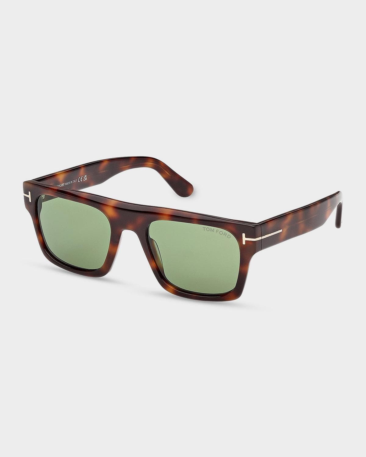 TOM FORD Men's Cyrus 02 53mm Square Acetate Sunglasses