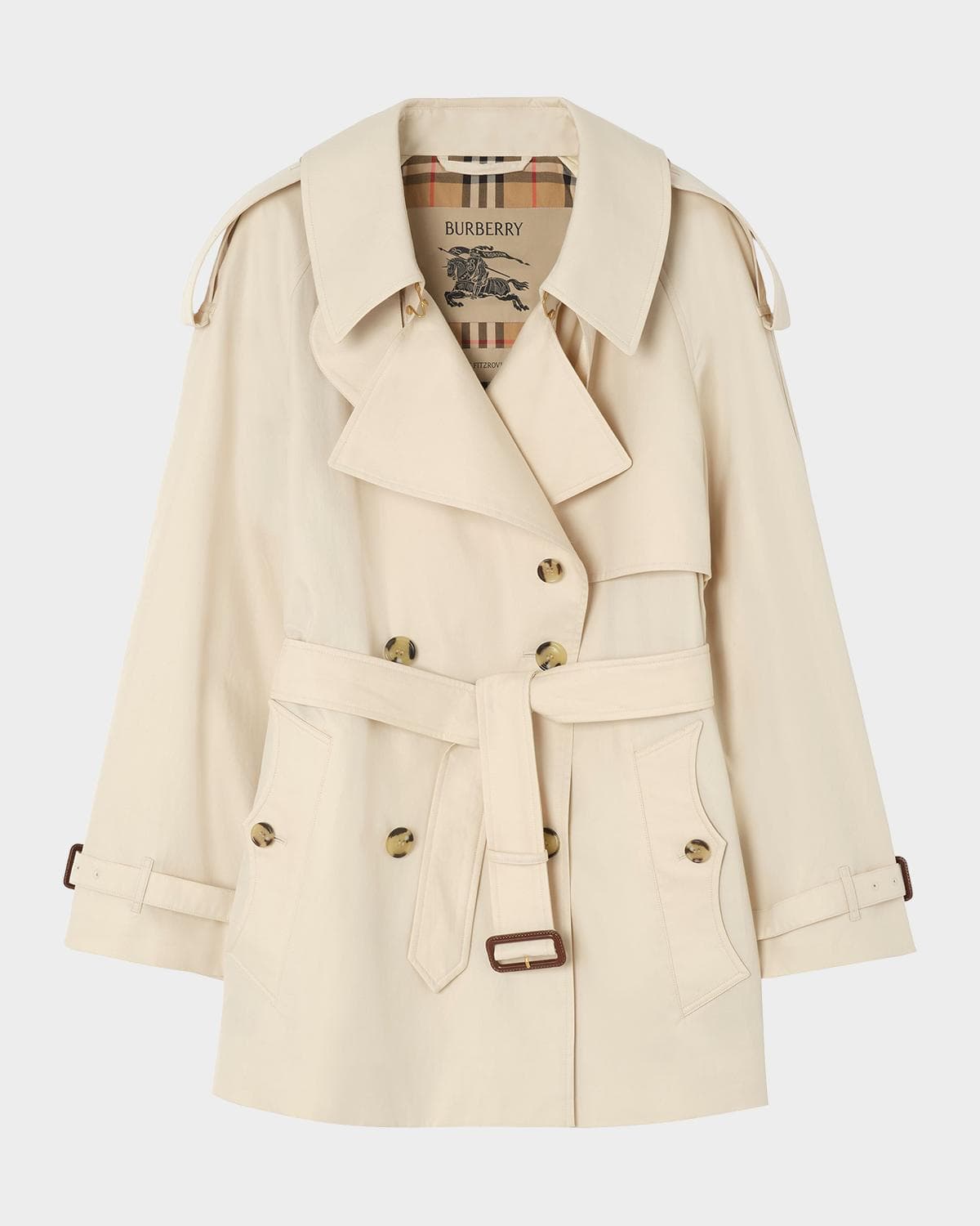 Burberry Fitzrovia Tropical Gabardine Short Trench Coat