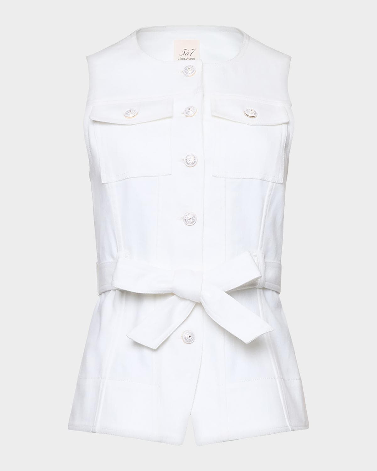 Cinq à Sept Reenee Belted Denim Vest
