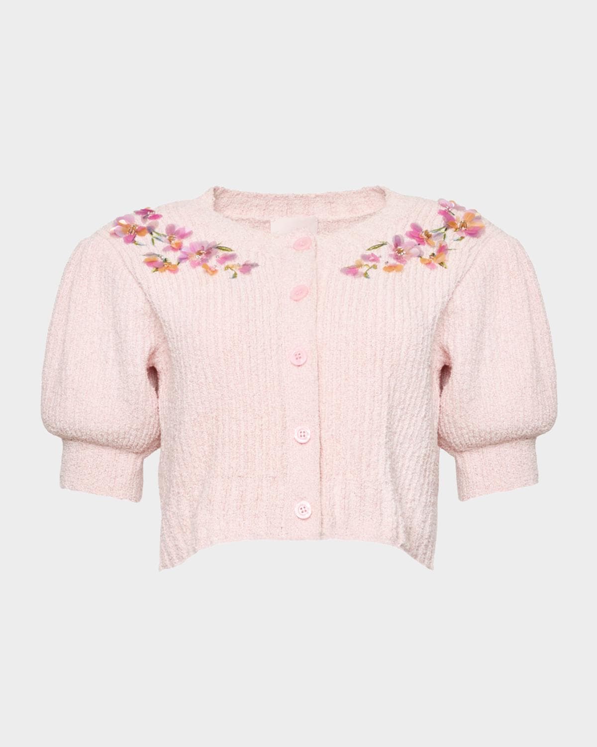 Cinq à Sept Millicent Trailing Flower Cropped Cardigan