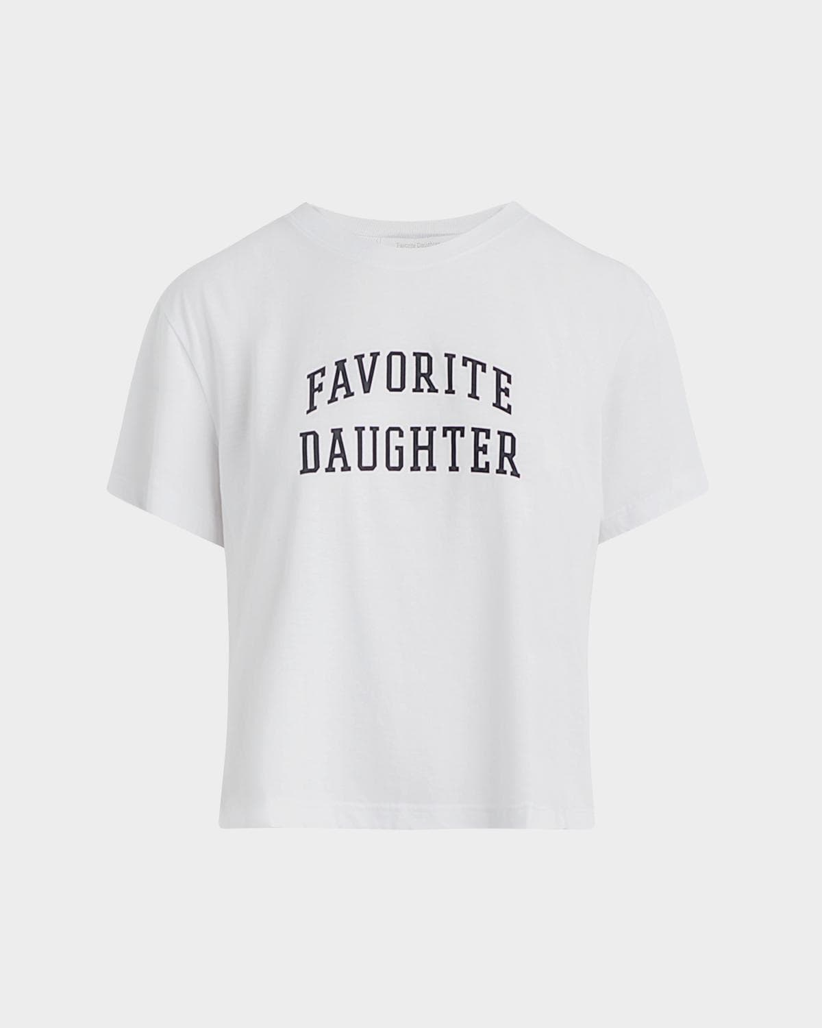 Favorite Daughter The Cropped Collegiate Short-Sleeve Tee