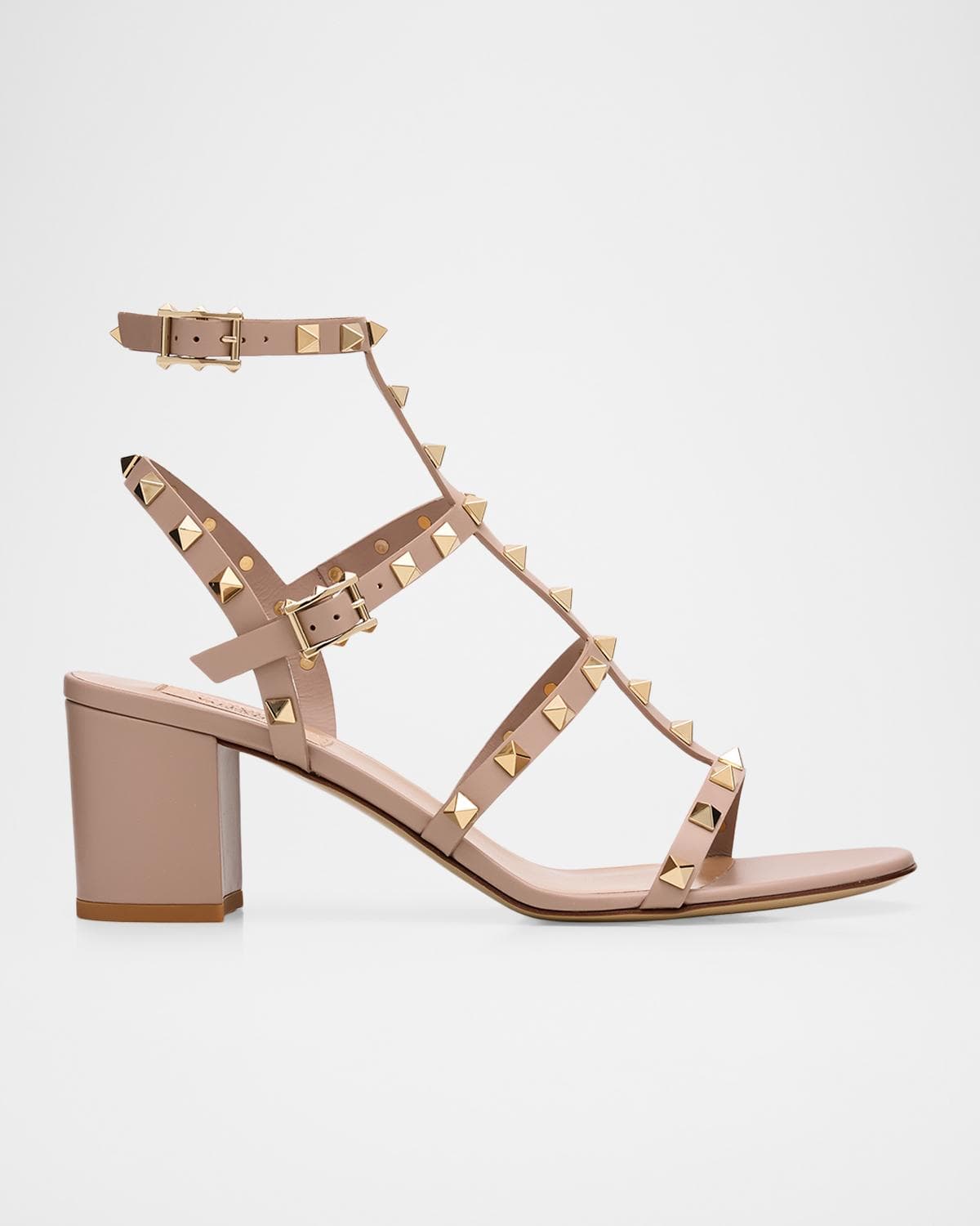 Valentino Garavani 60mm Rockstud Leather Caged Sandals