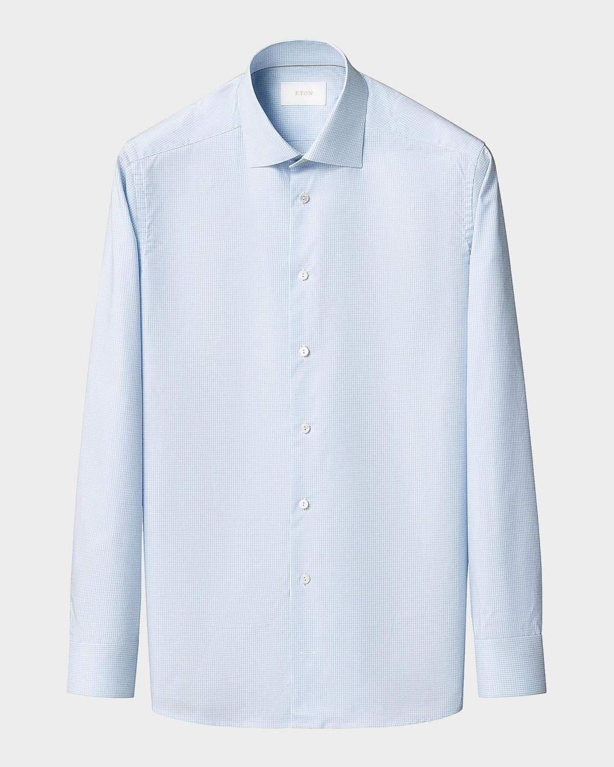 Eton Men's Elevated Micro-Check Cotton Contemporary-Fit Shirt