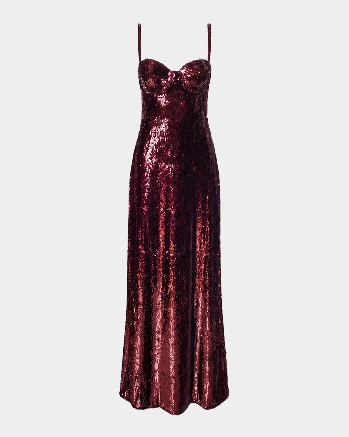 L 'AGENCE Sayla Bias-Cut Sequined Gown