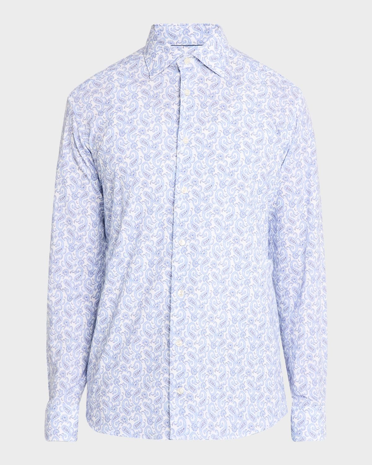 Eton Men's Jersey Stretch Paisley Sport Shirt
