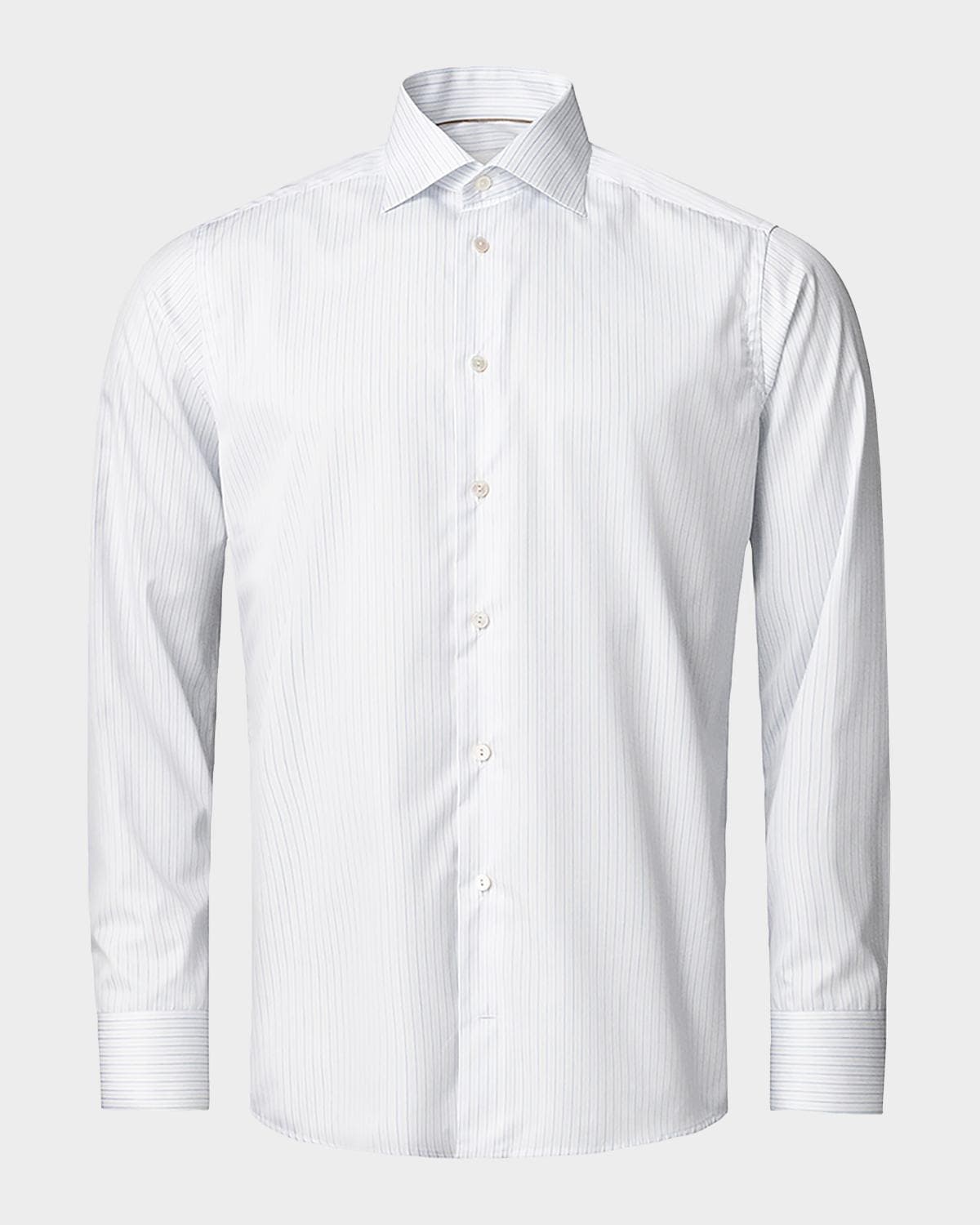 Eton Men's Elevated Stripe Supima Cotton Dress Shirt