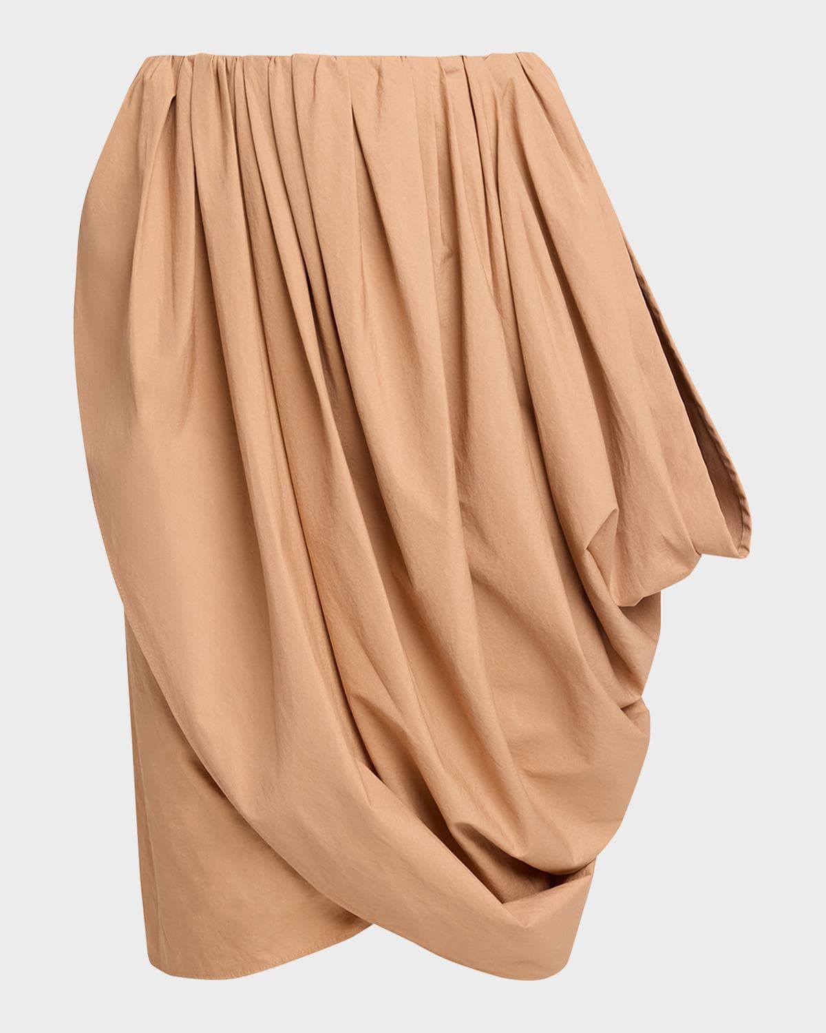 Chloe Draped Cotton Knee-Length Skirt