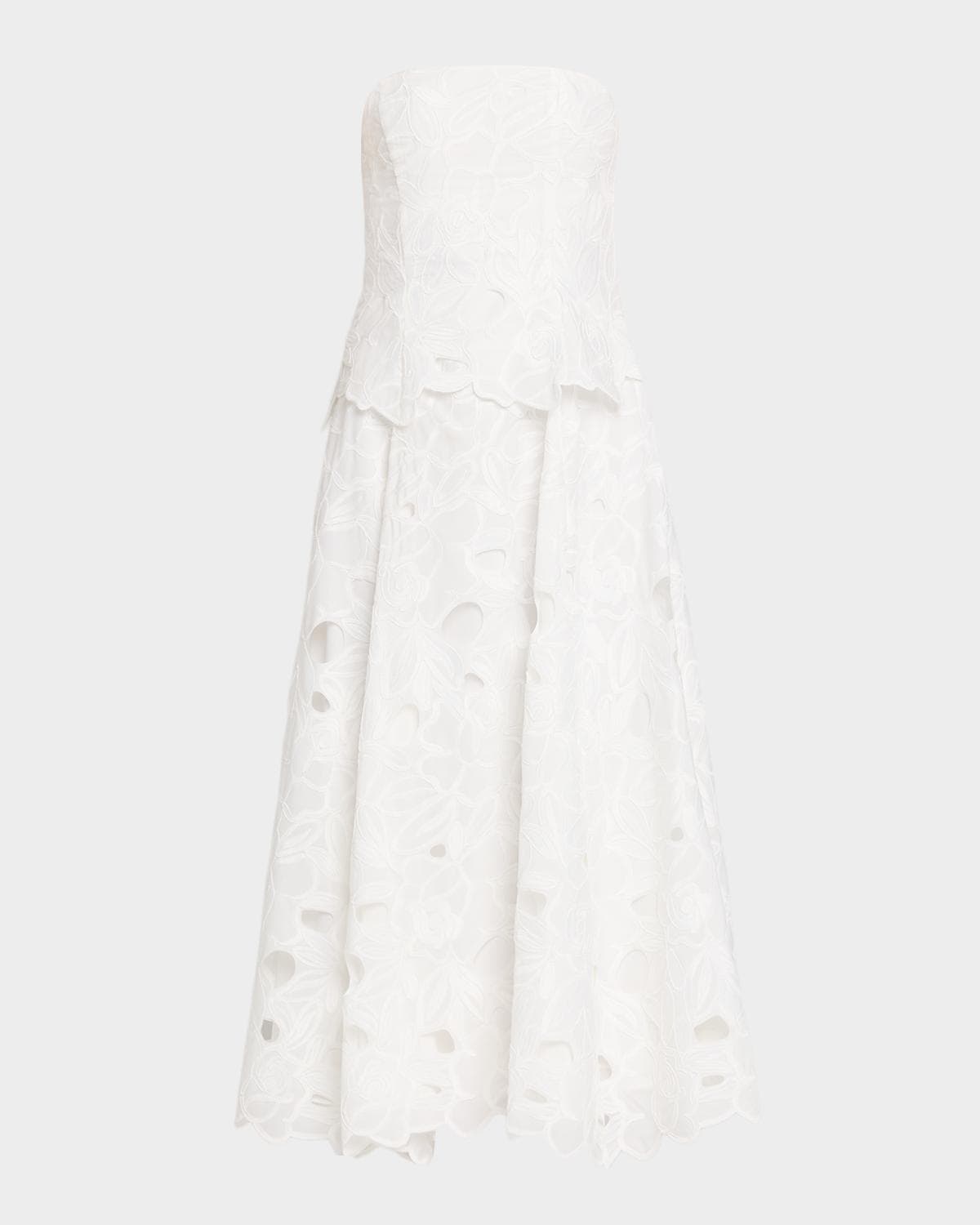 As It May Isla Cutout Floral-Embroidered Midi Dress