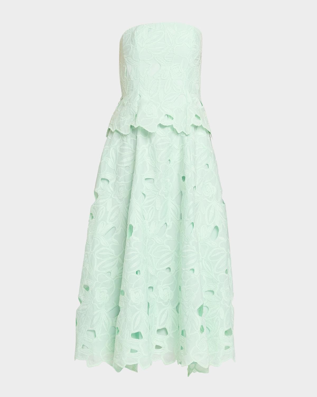 As It May Isla Cutout Floral-Embroidered Midi Dress