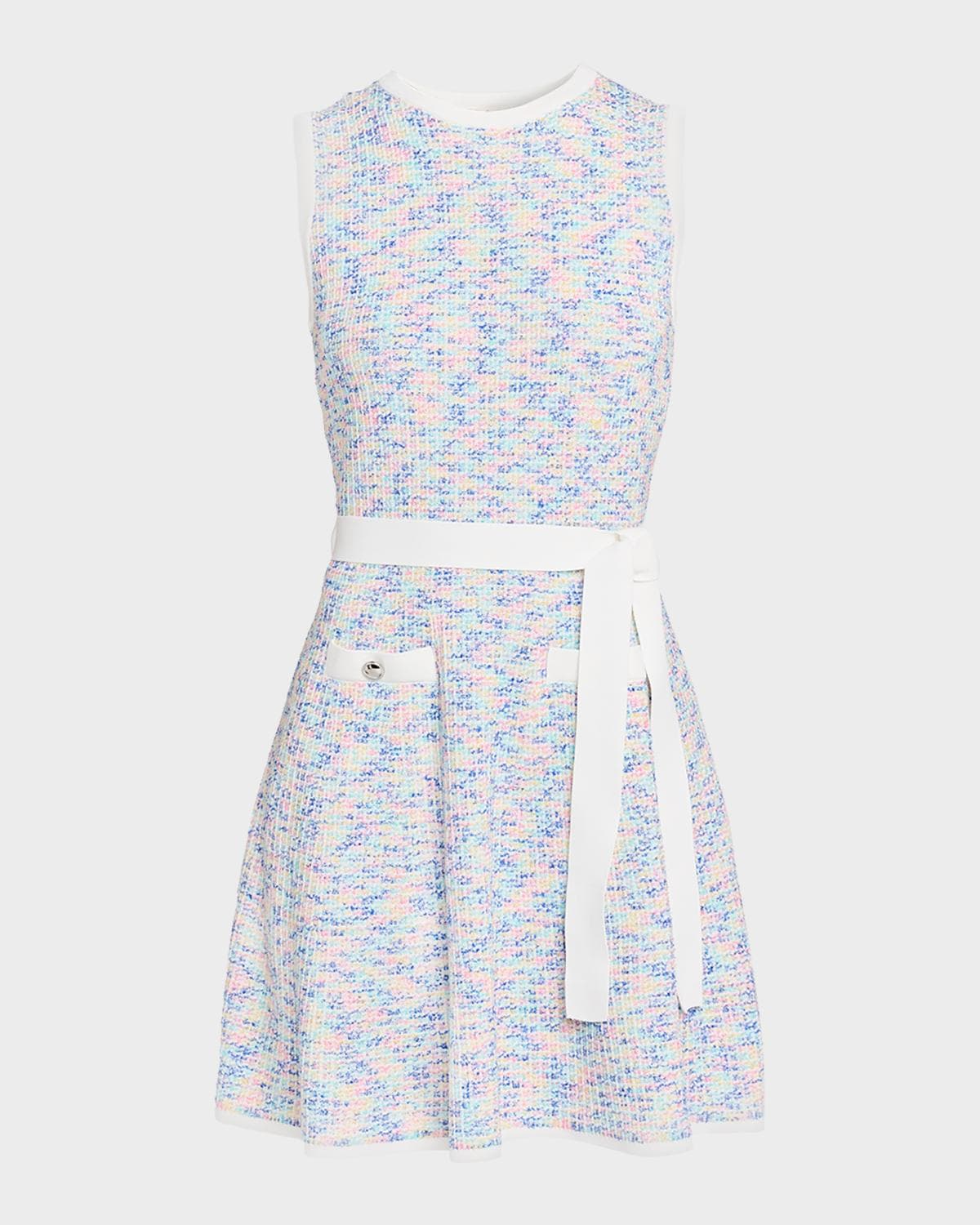 Shoshanna Coco Sleeveless Tweed Knit Mini Dress