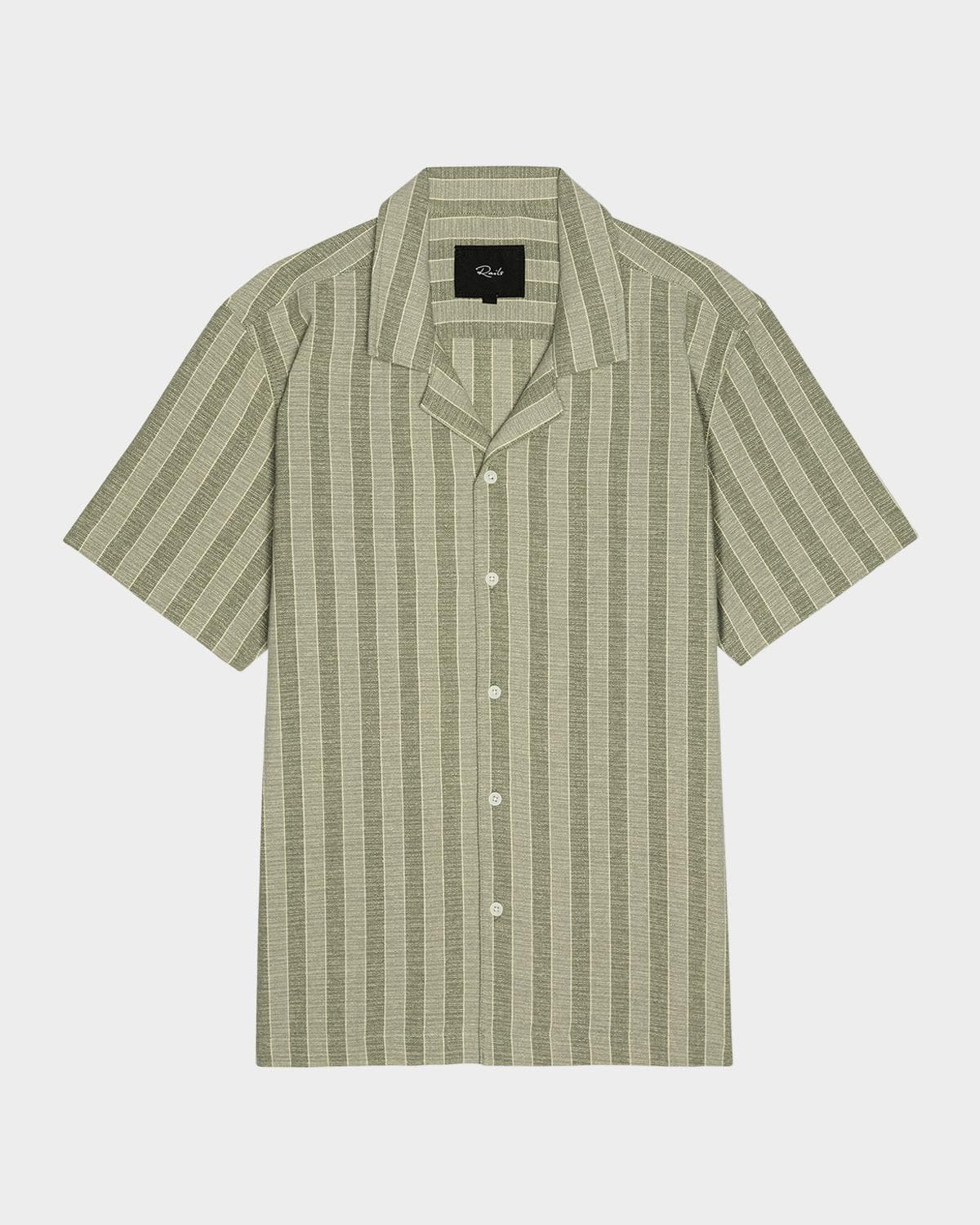 Rails Men's Short-Sleeve Fielder Shirt in Sage Brush Stripe