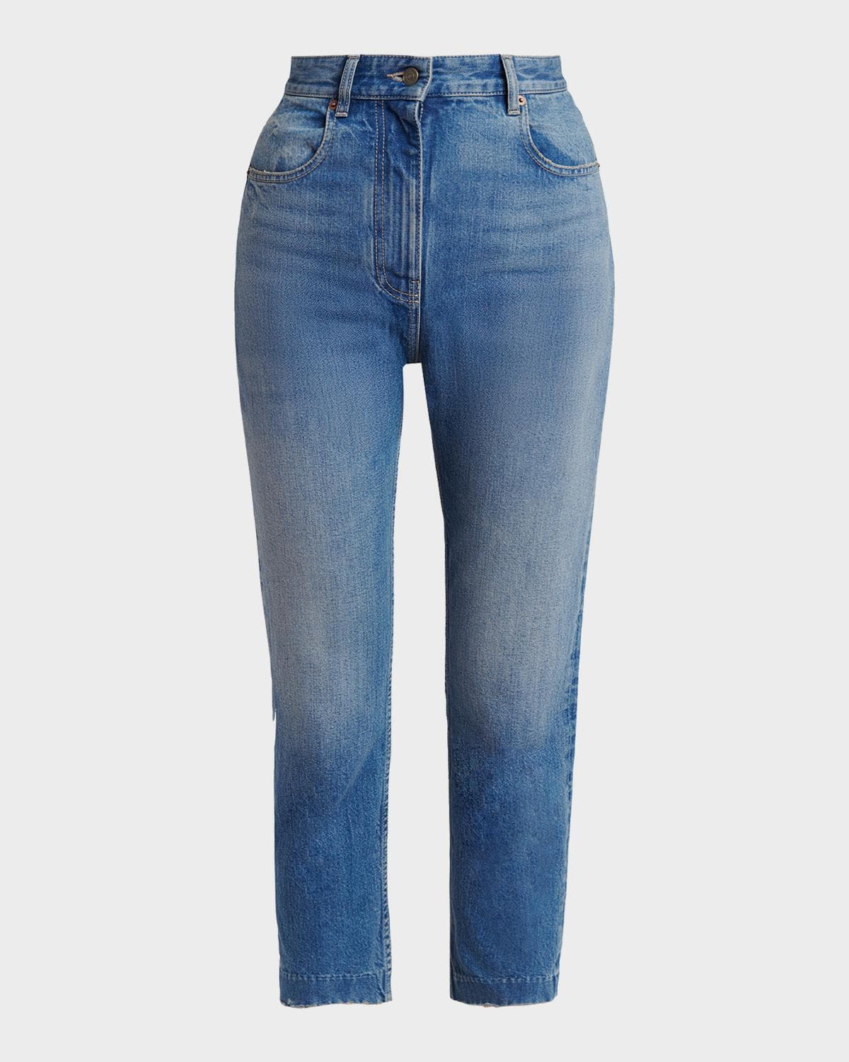 Valentino Garavani High-Rise Skinny-Leg Crop Jeans
