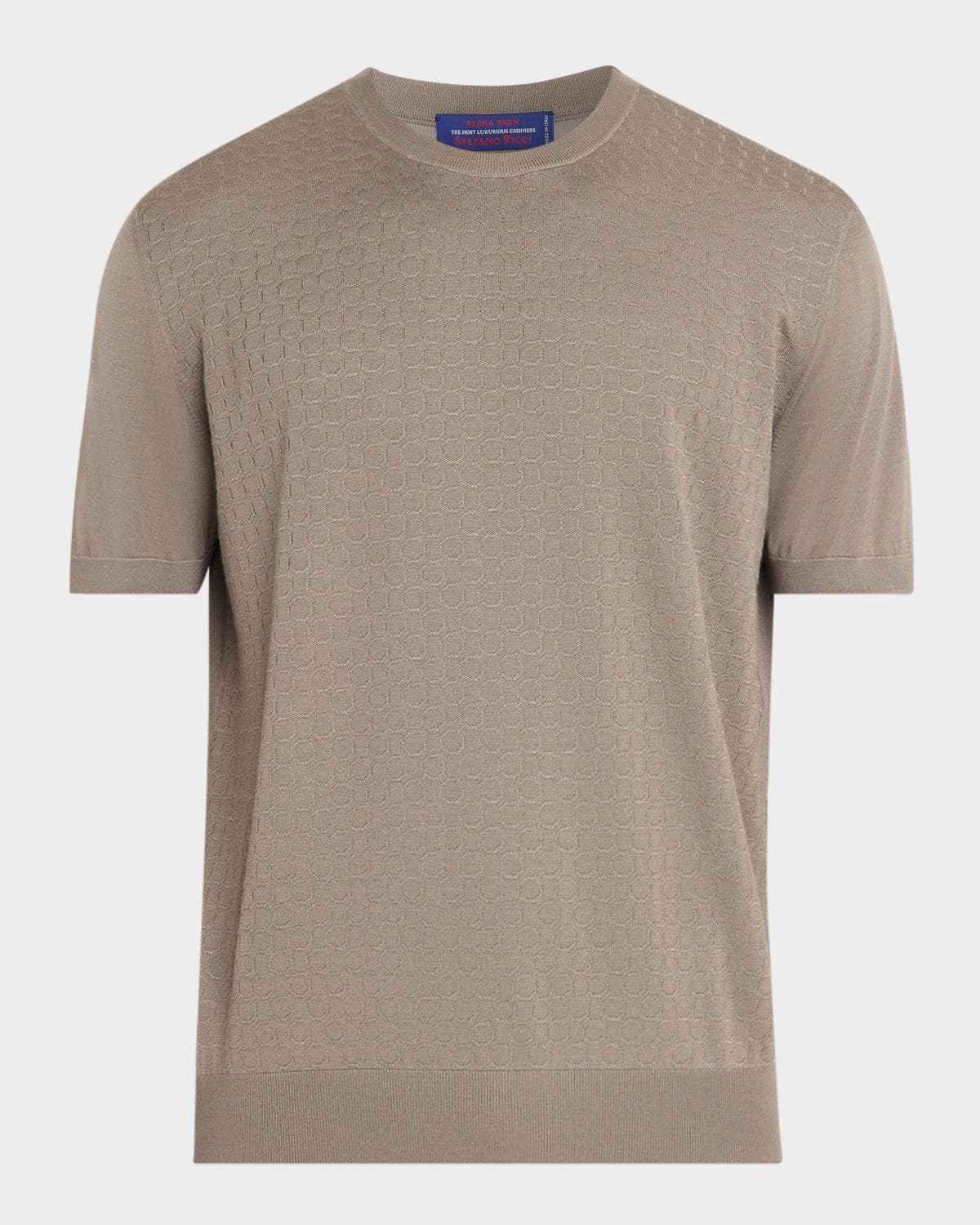 Stefano Ricci Men's Alpha Yarn Cashmere Short-Sleeve T-Shirt