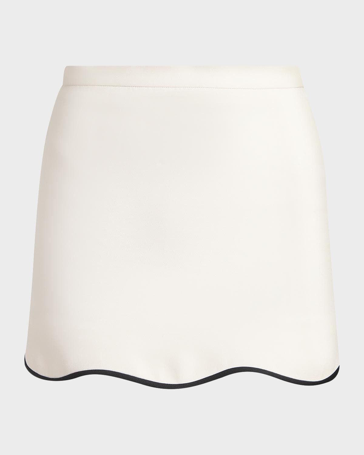 Valentino Garavani Piped Wave Hem Miniskirt