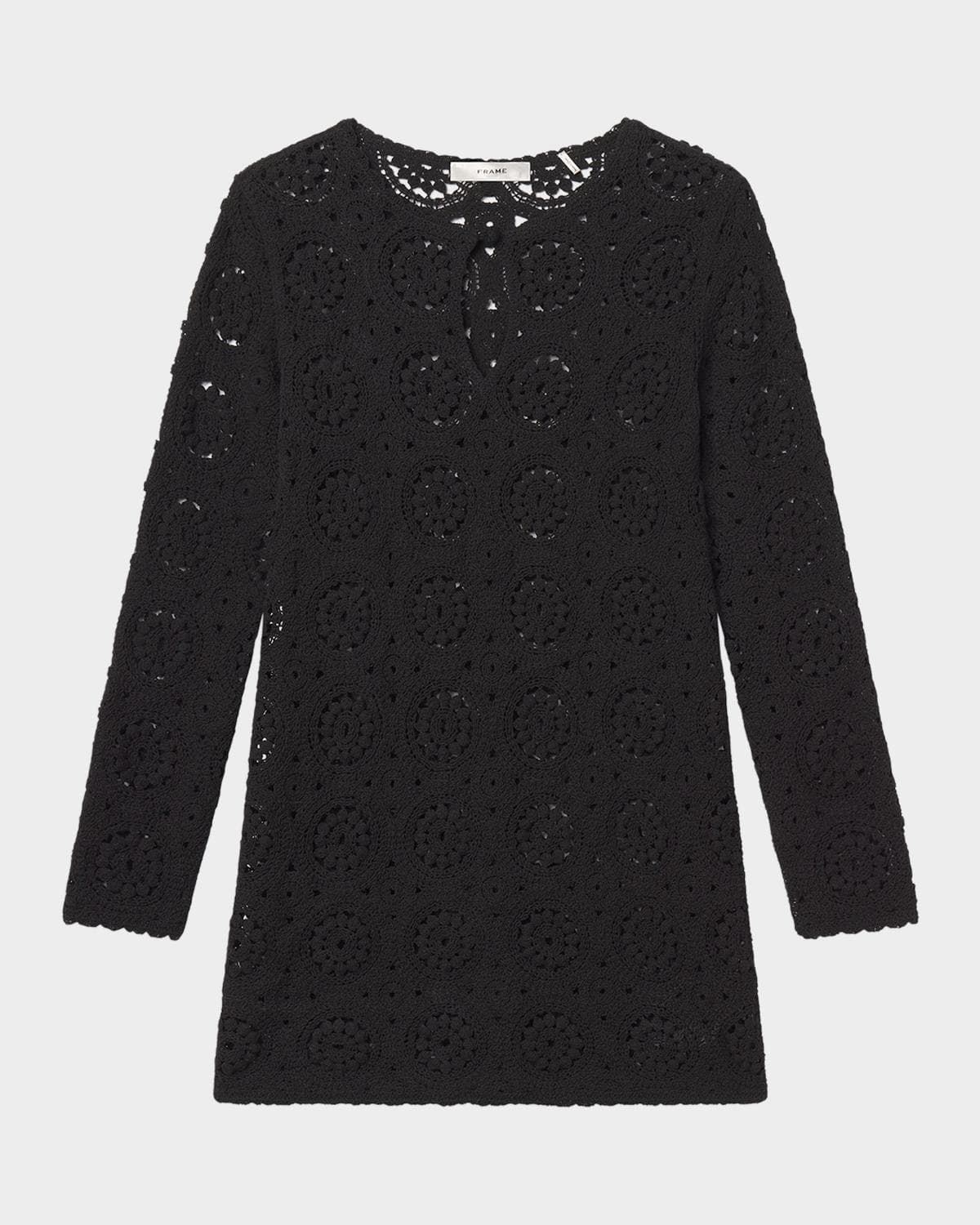 FRAME The Crochet Keyhole Mini Dress