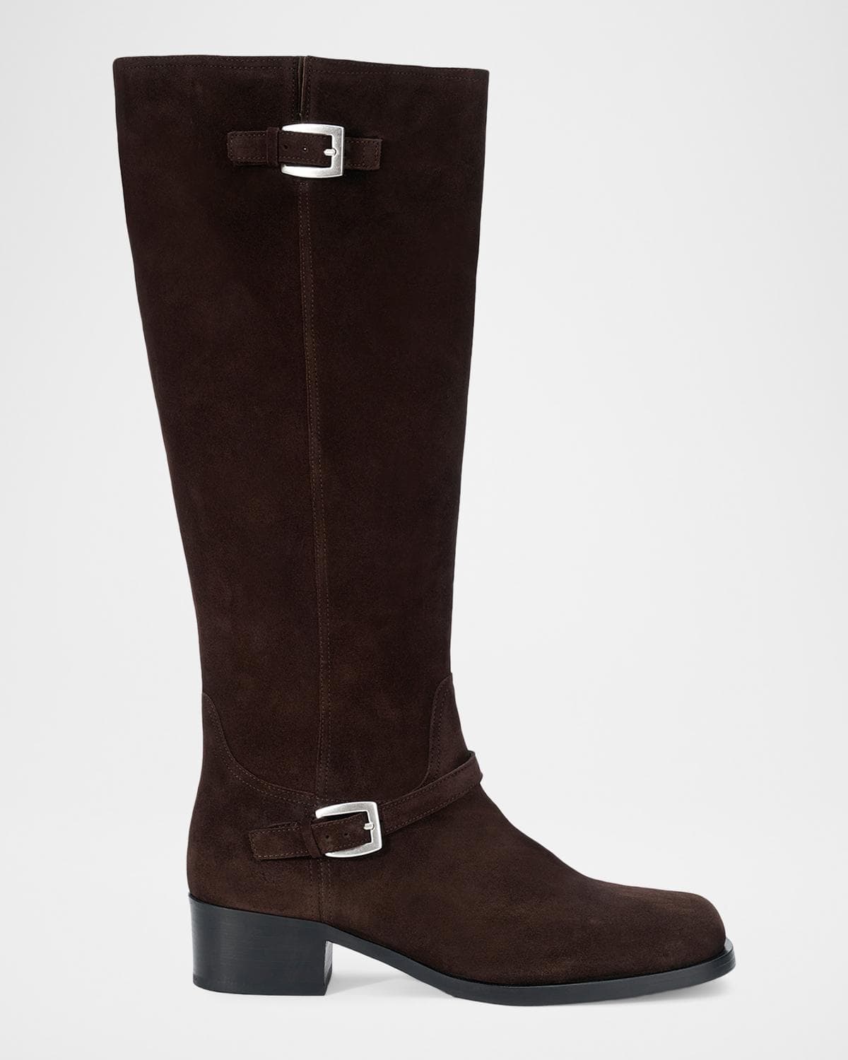 STAUD Brooklyn Suede Knee-High Boots
