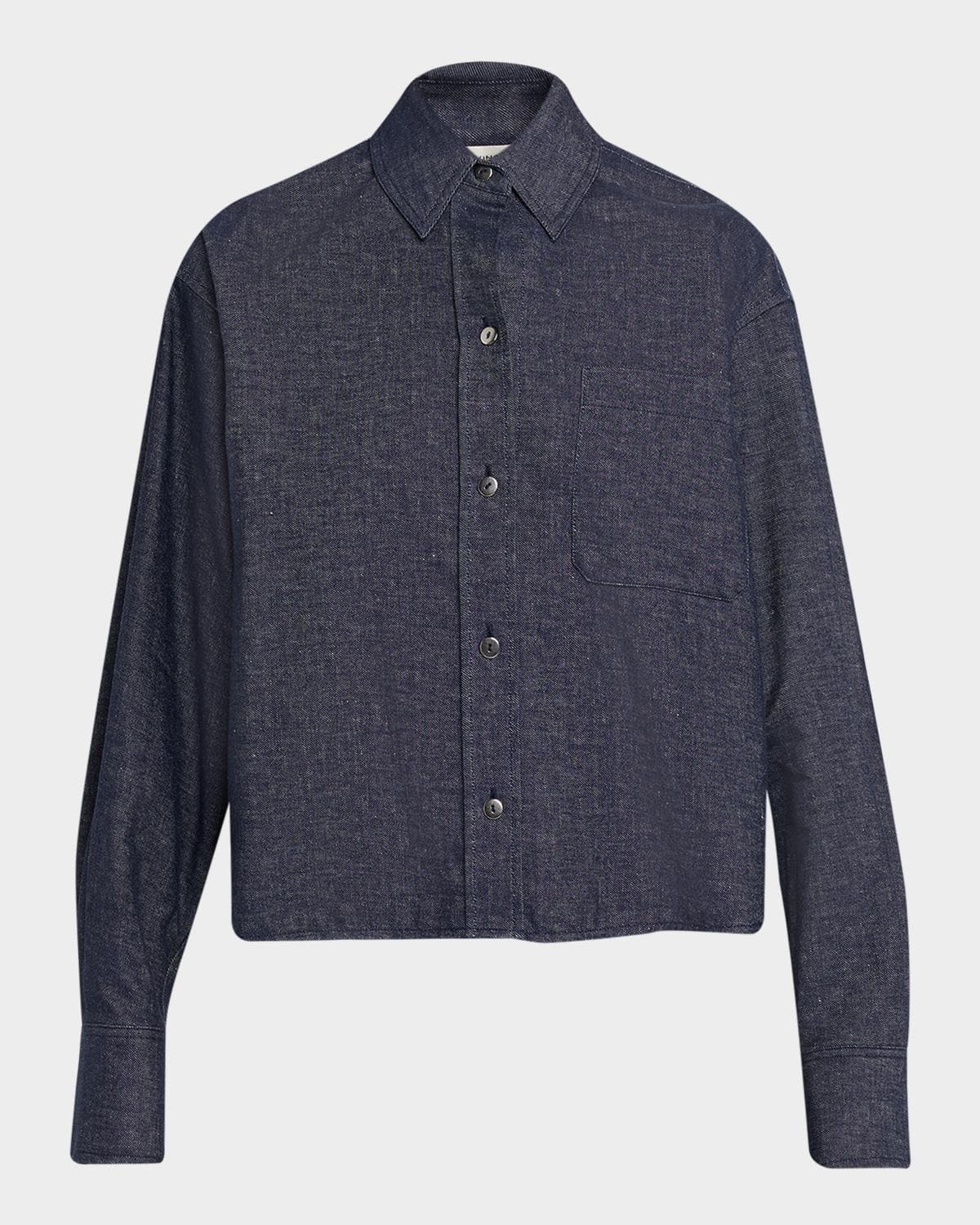 Vince Cropped Long-Sleeve Shirt