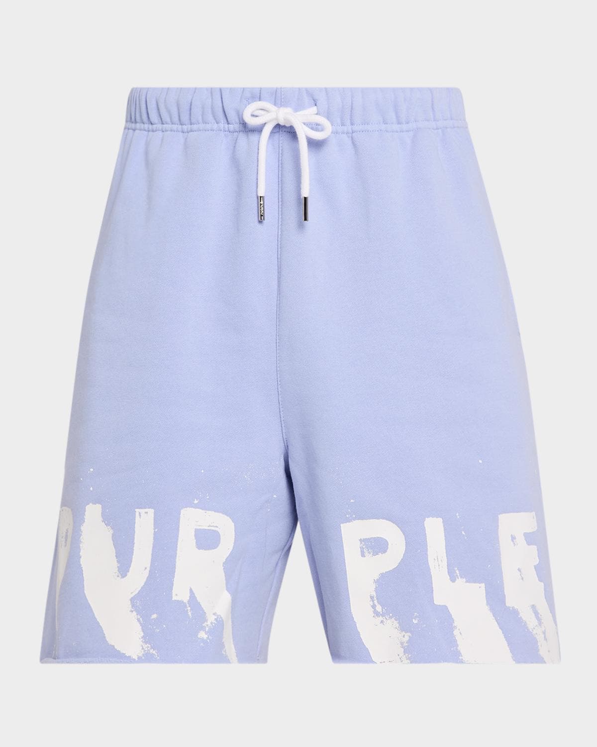 PURPLE Men's Painted Wordmark Cotton Fleece Shorts