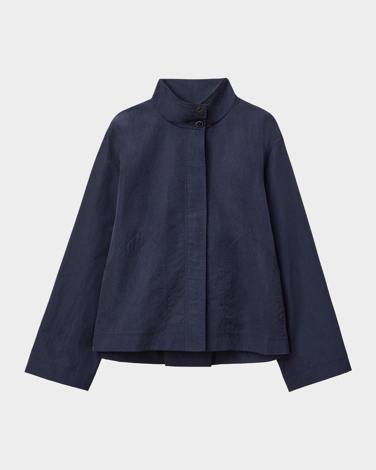 Lafayette 148 New York Funnel-Neck Cavalry Twill Jacket