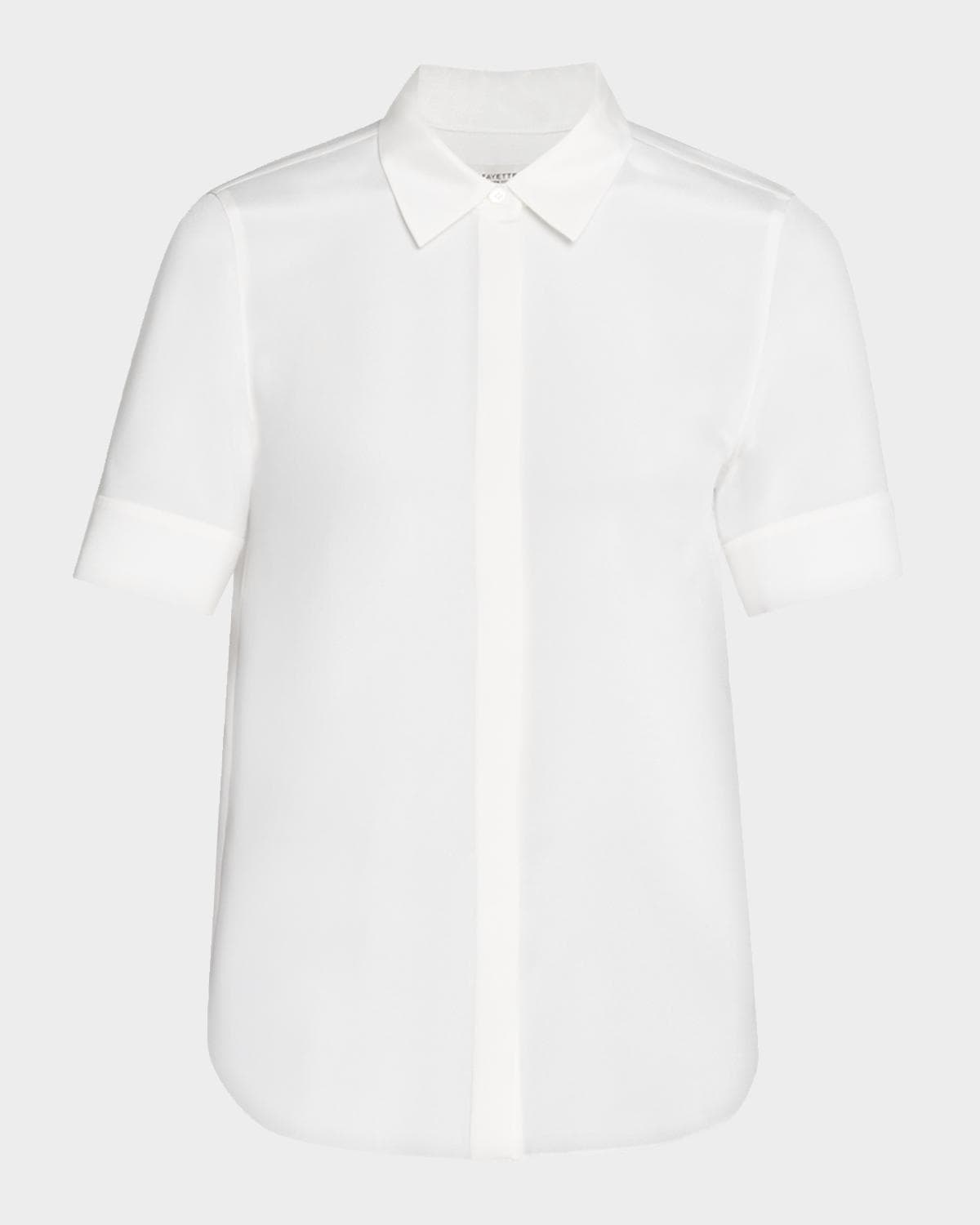 Lafayette 148 New York Scottie Button-Down Cotton Blouse