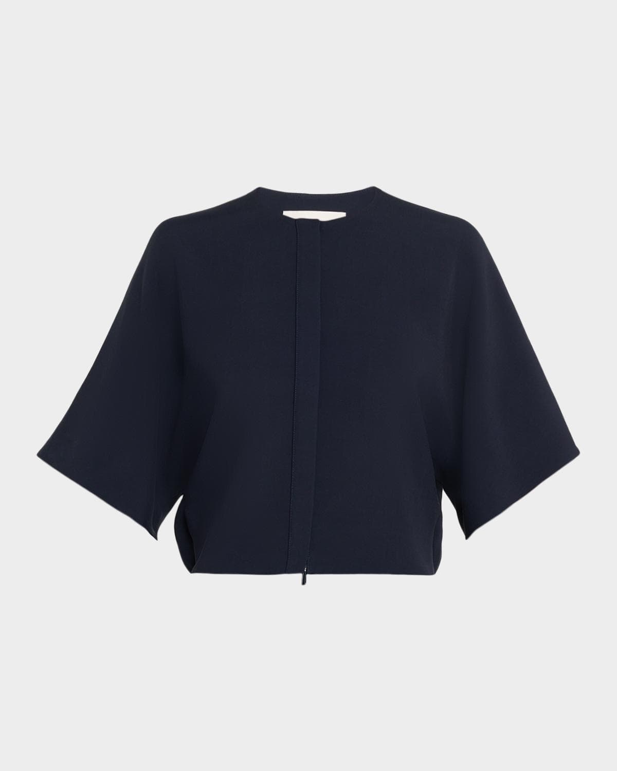 Lafayette 148 New York Cropped Viscose-Silk Jacket
