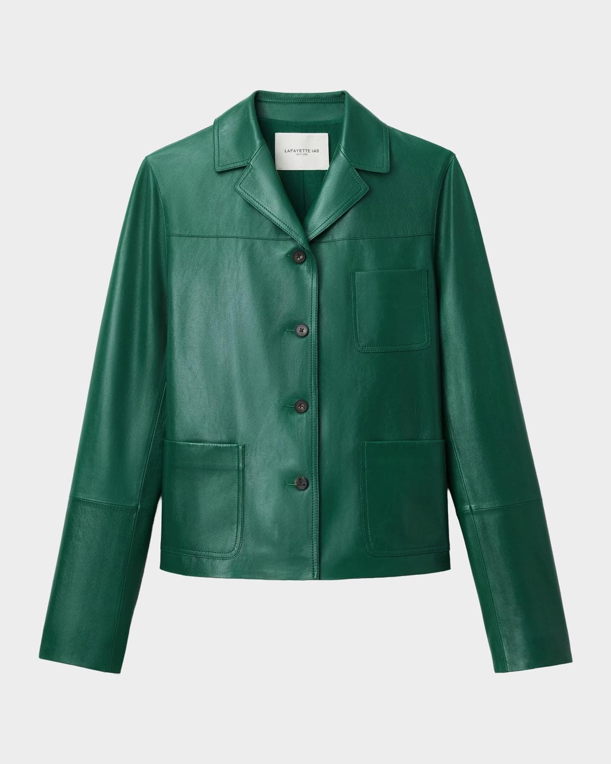 Lafayette 148 New York Three-Pocket Nappa Leather Jacket