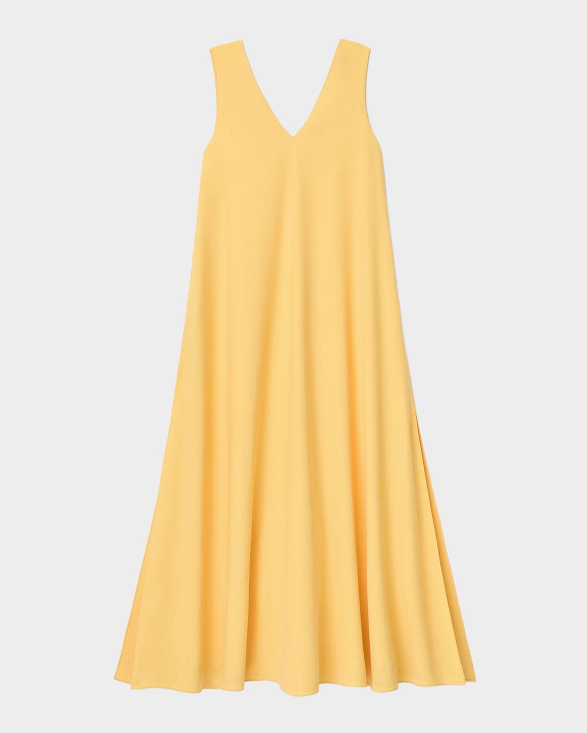 Lafayette 148 New York Sleeveless Viscose-Silk Trapeze Maxi Dress