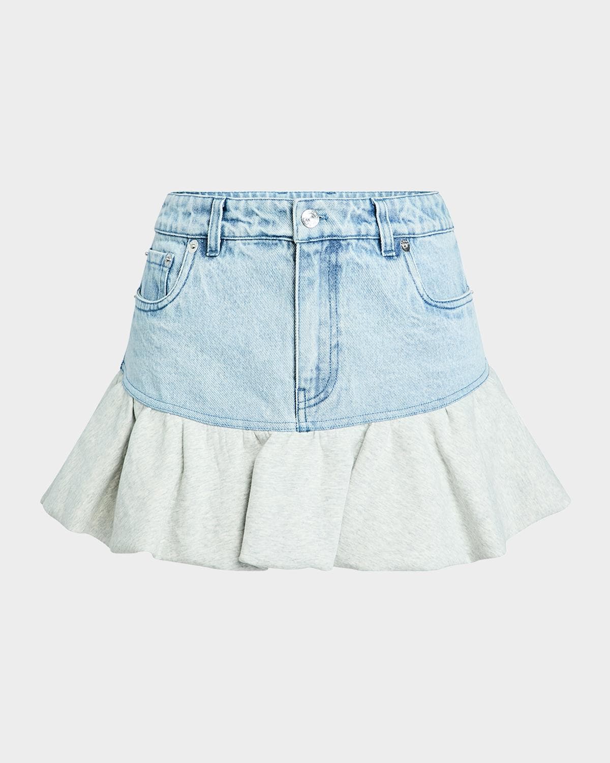 SEROYA Mercer Denim Mini Skirt