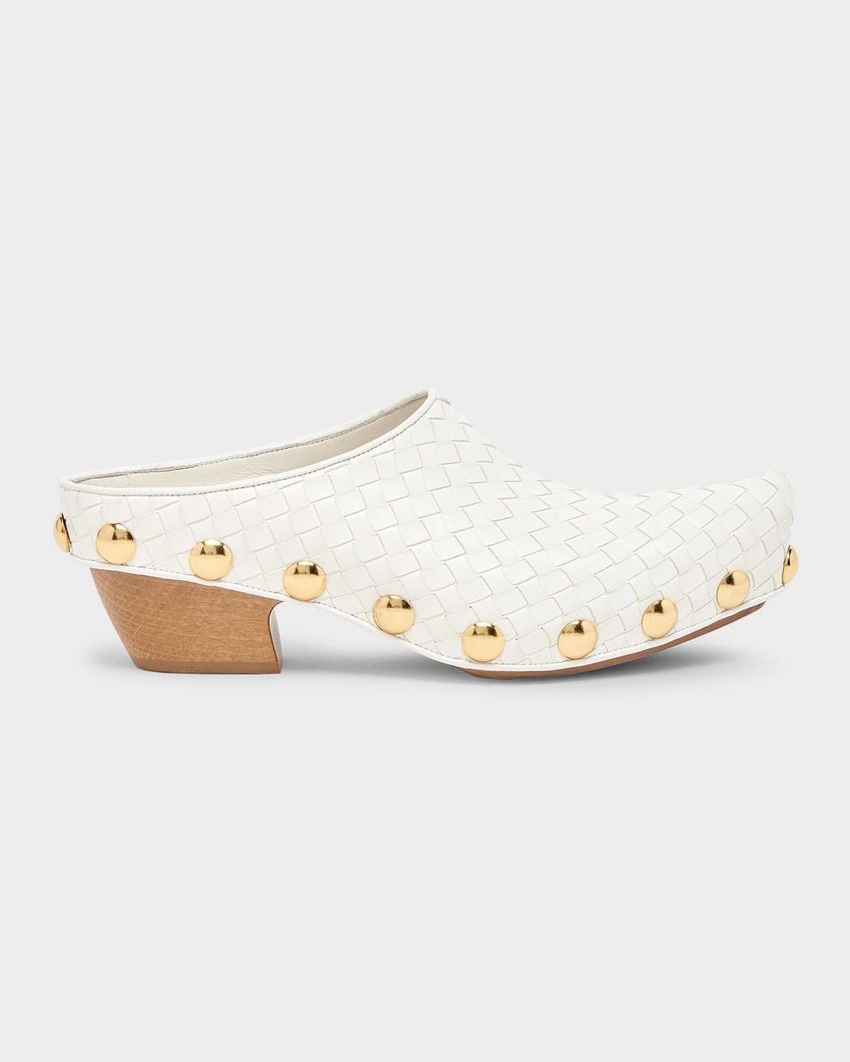 Bottega Veneta 30mm Gondola Intrecciato Leather Clogs