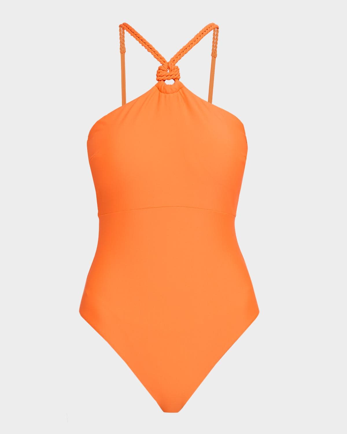 Milly Knotted Rope Halter One-Piece Swimsuit