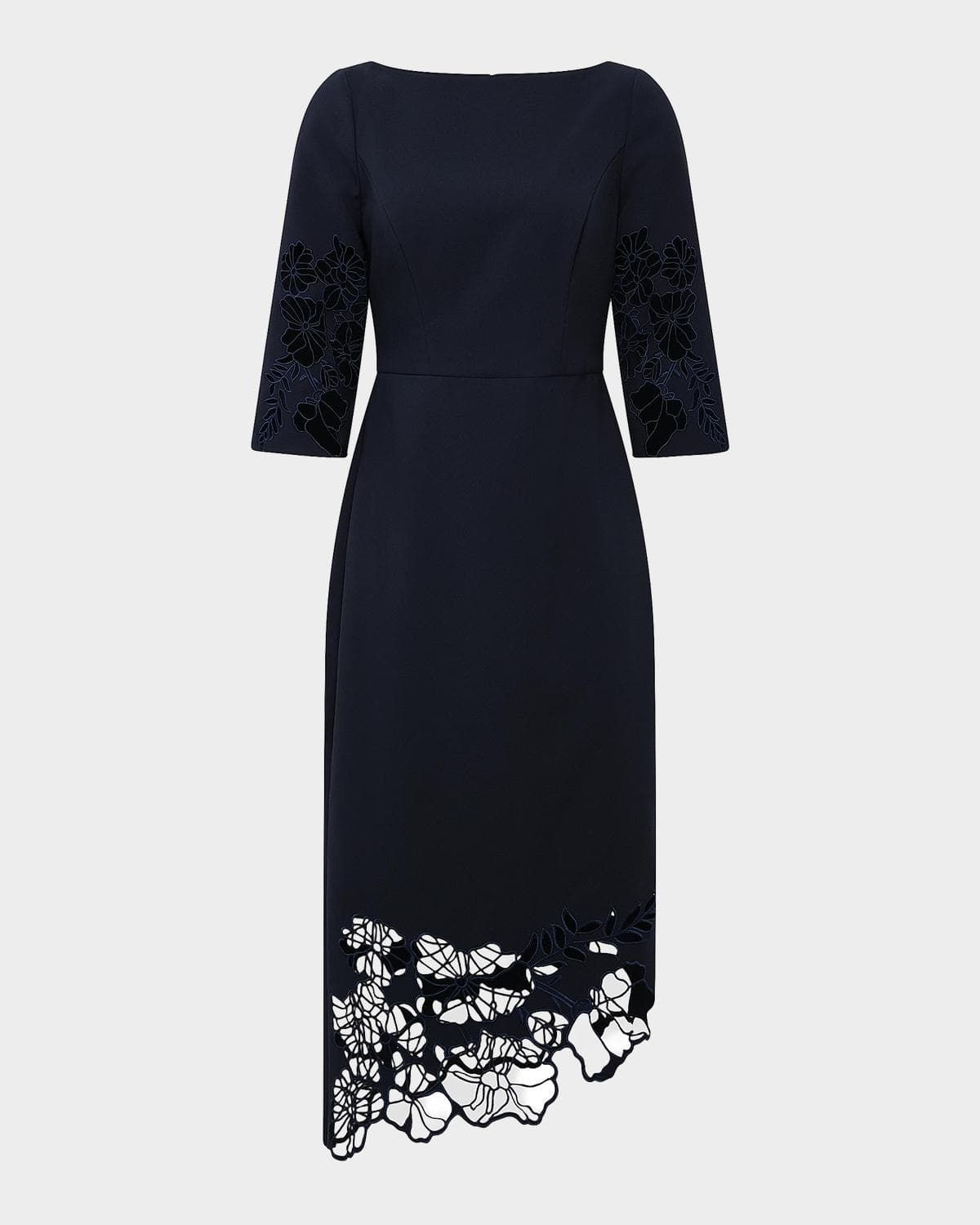 Kay Unger New York Vanna Guipure Lace Midi-Dress