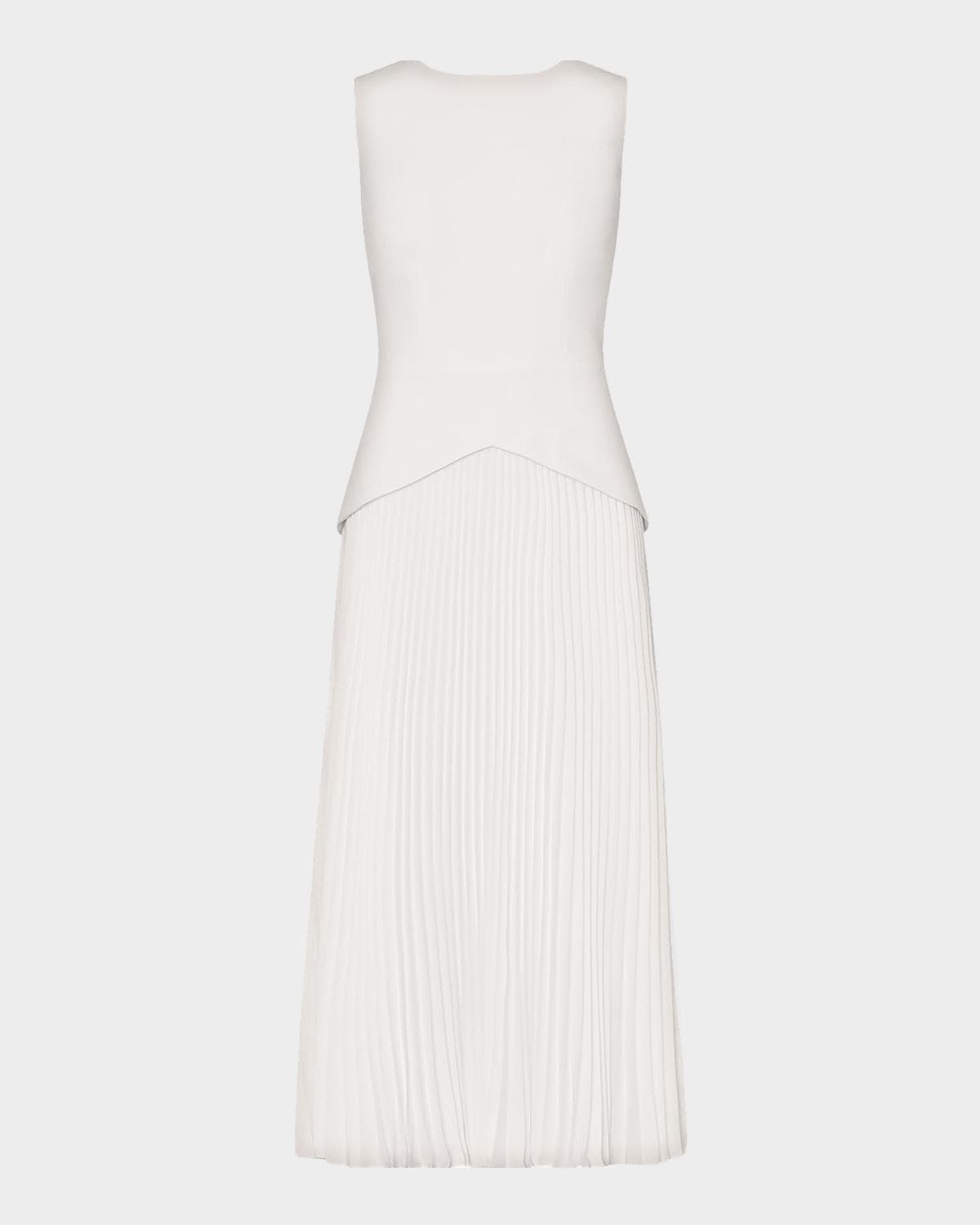 Milly Helen Pleated Drop-Waist Midi Dress · 10