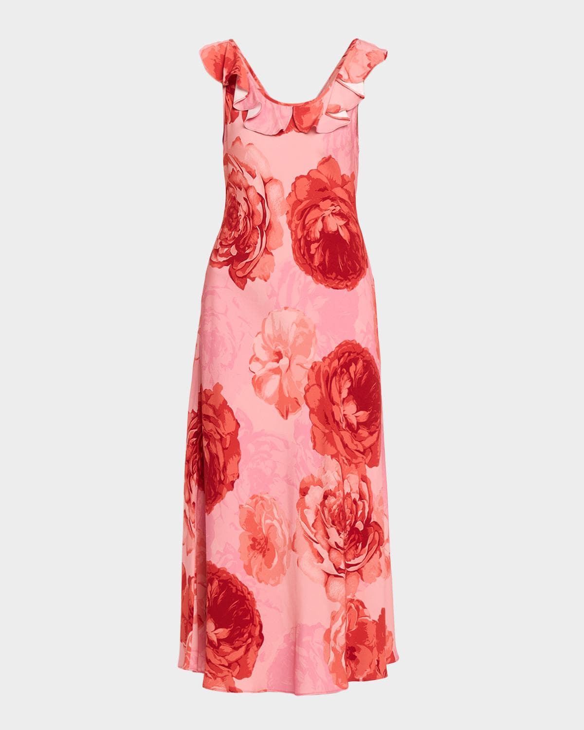 Milly Scarlett Sleeveless Floral-Print Midi Dress