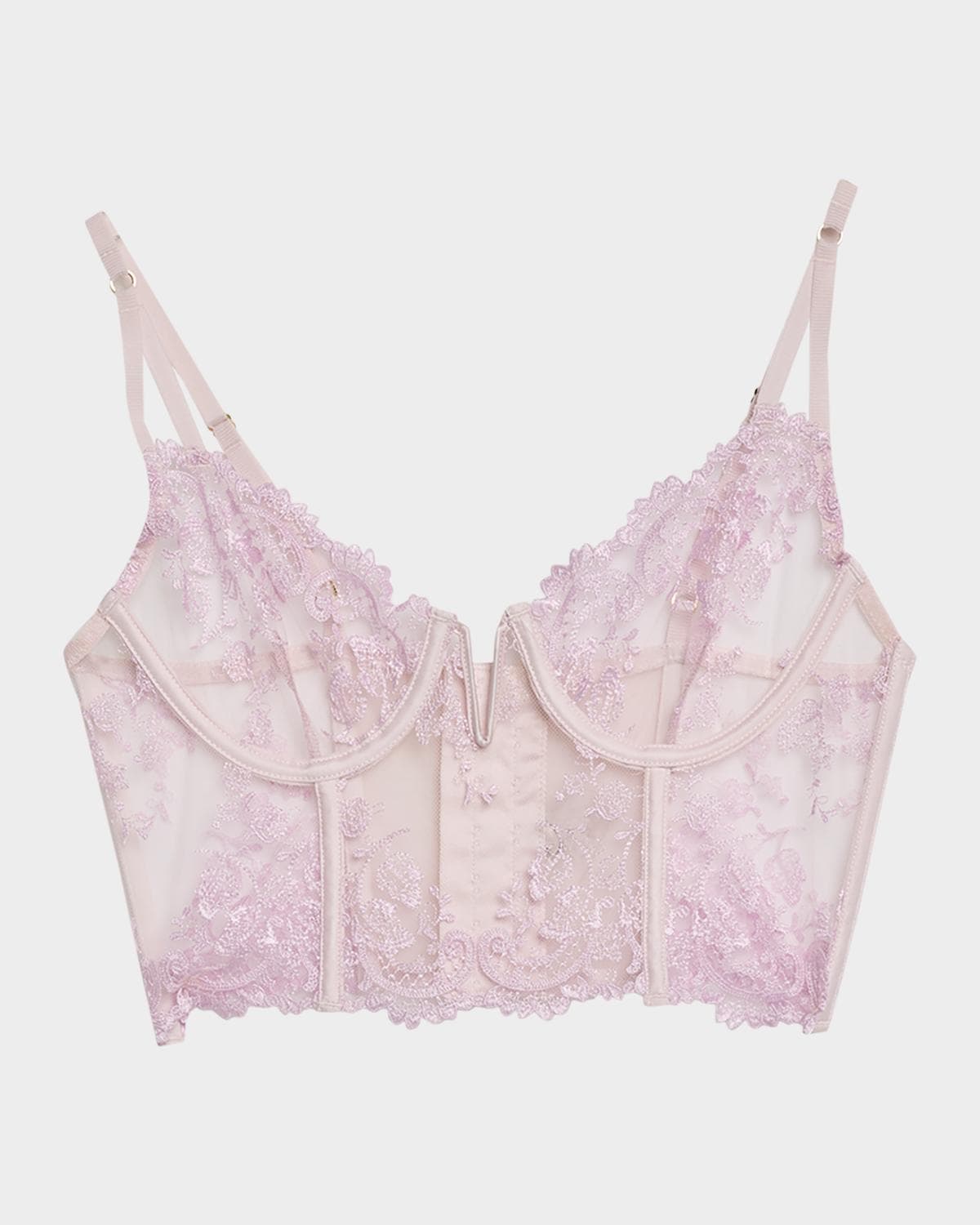 Kiki De Montparnasse Juliette Longline Floral Lace Bra