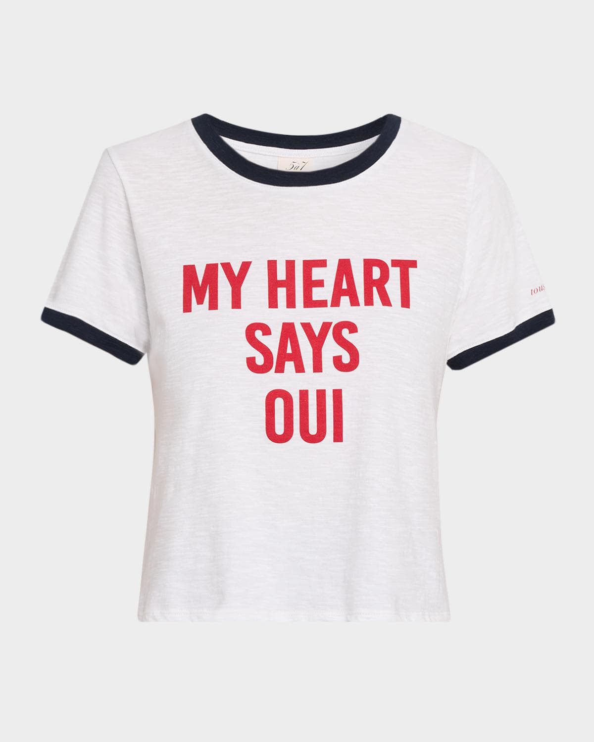 Cinq à Sept My Heart Says Oui Ringer T-Shirt