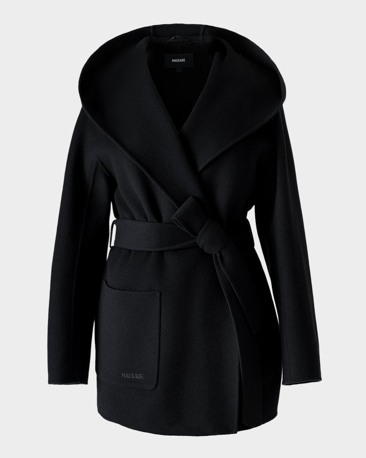 Mackage Paya-Z Hooded Wool Wrap Coat